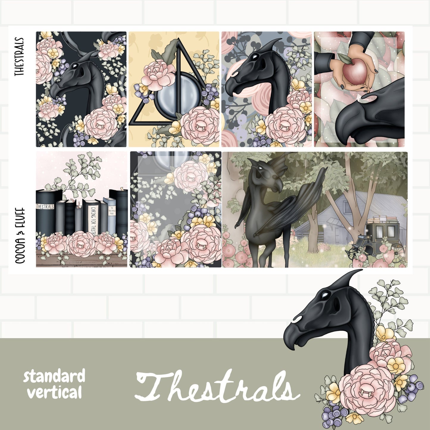Magical Creatures Standard Vertical Weekly Planner Stickers