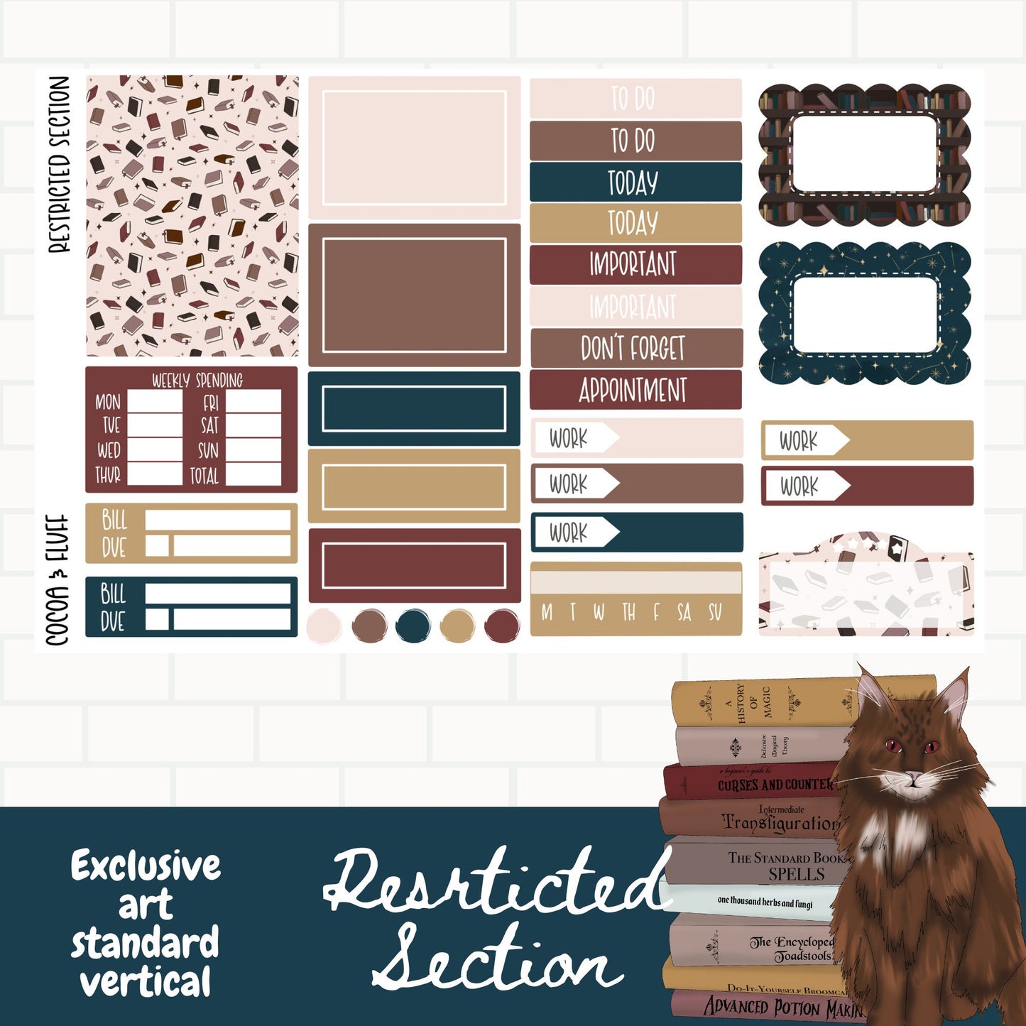 Restricted Section Weekly Sticker Kit