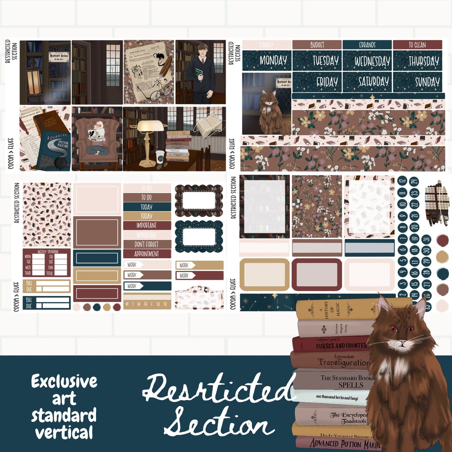 Restricted Section Weekly Sticker Kit