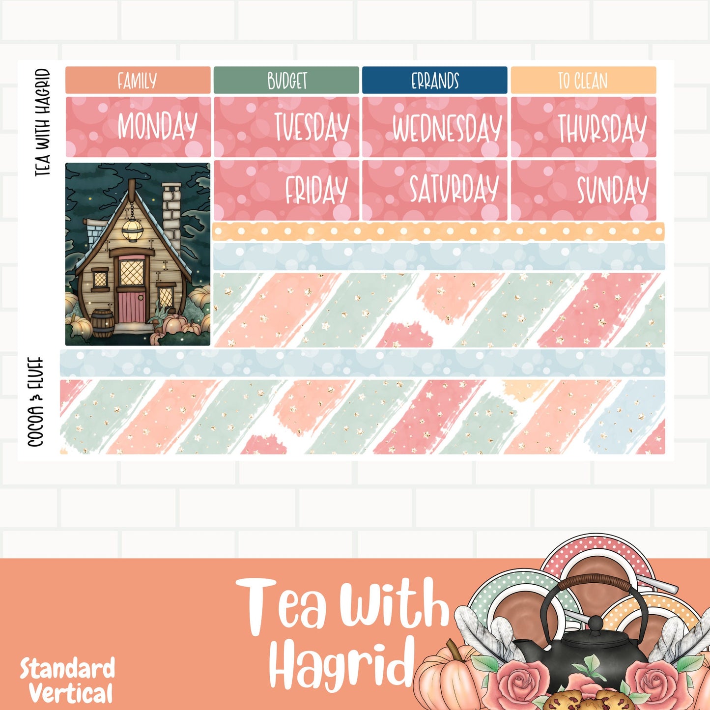 Tea with The Keeper of the Keys Standard Vertical Weekly Sticker Kit