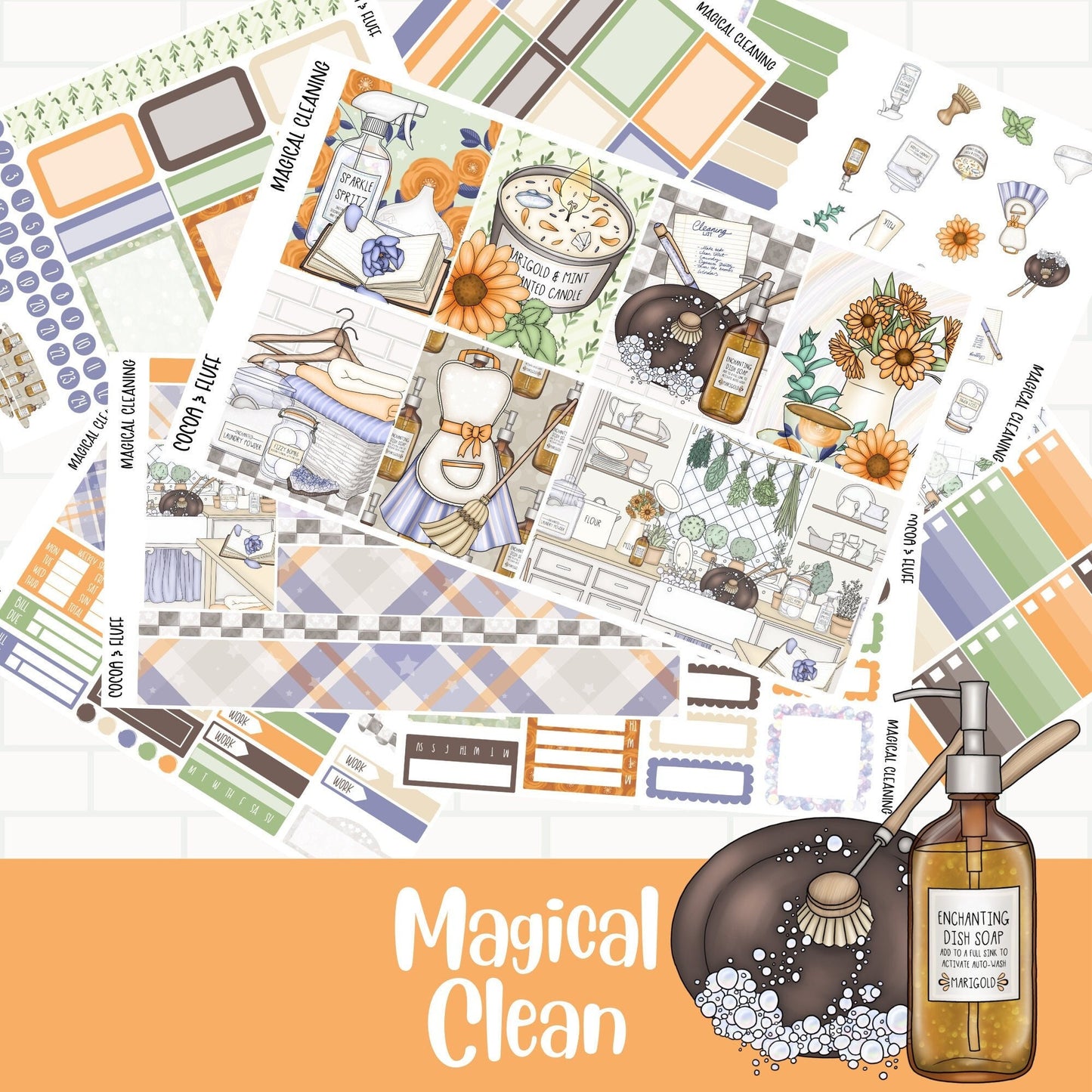 Magical Clean Deluxe Standard Vertical Weekly Sticker Kit