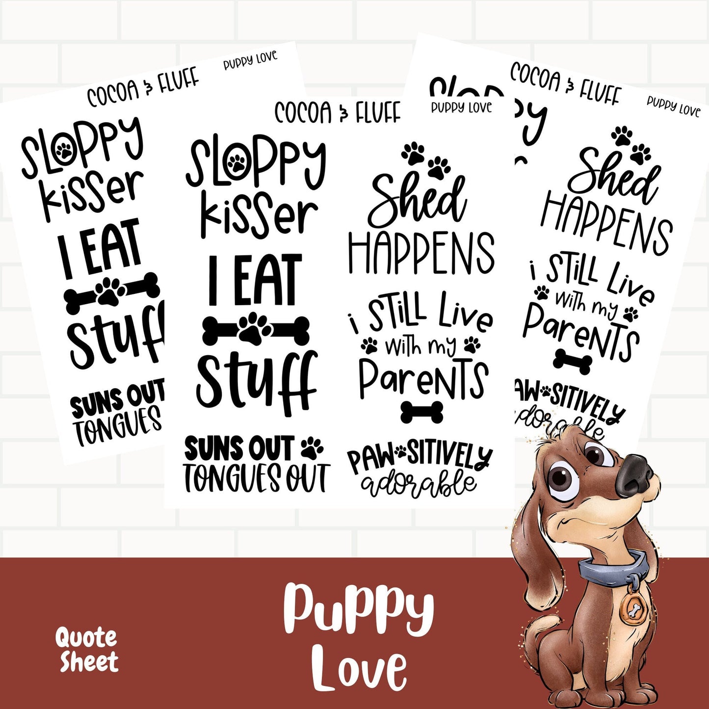 Puppy Love Quote Sheet