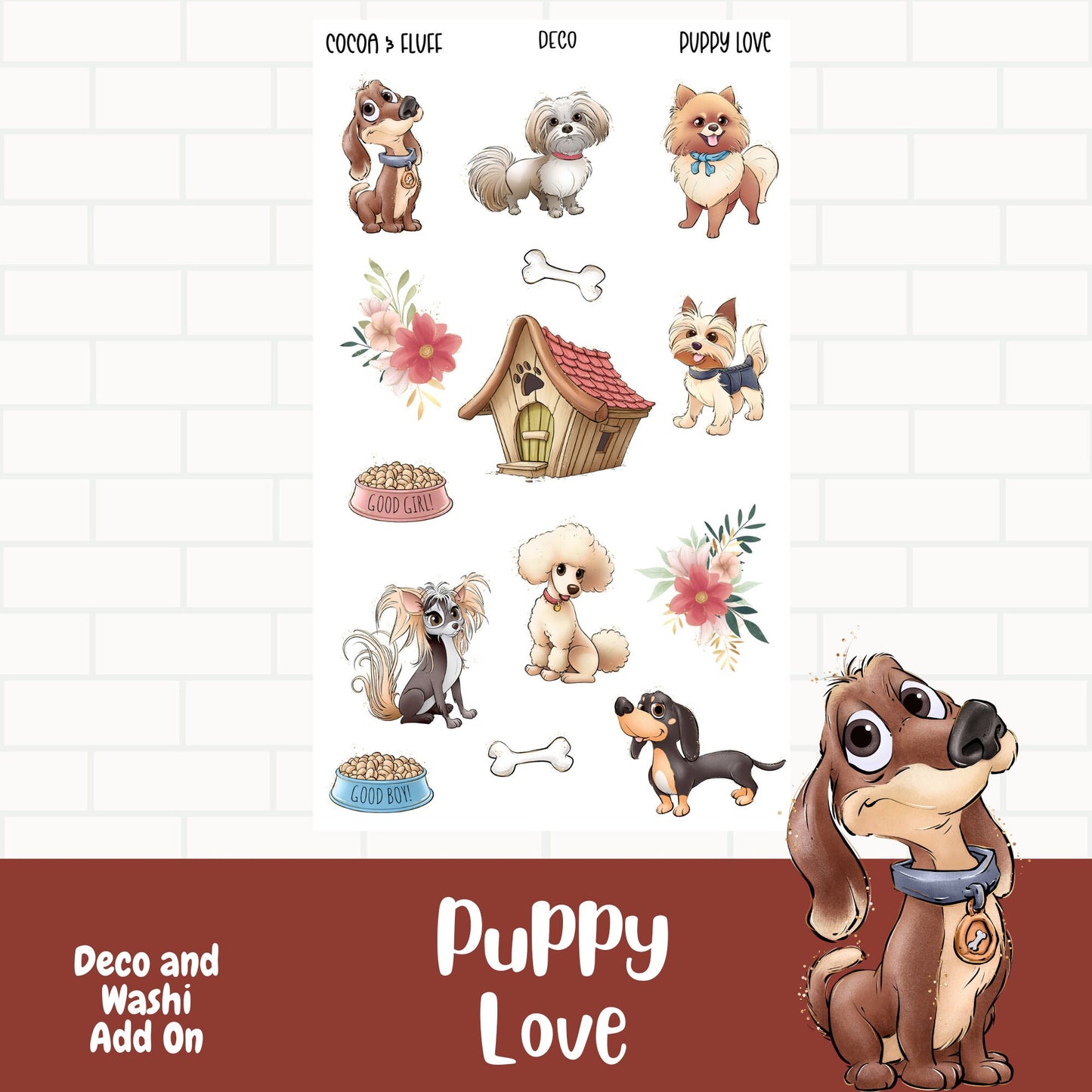 Puppy Love Hobo Cousin Weekly Sticker Kit