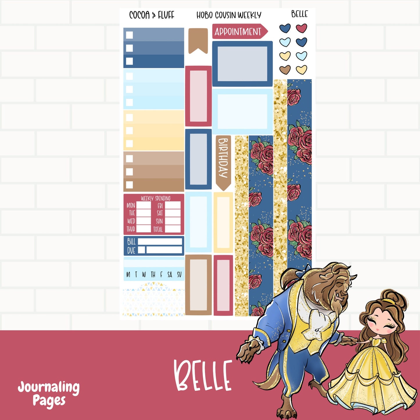 Belle Hobonichi Cousin Weekly Sticker Kit
