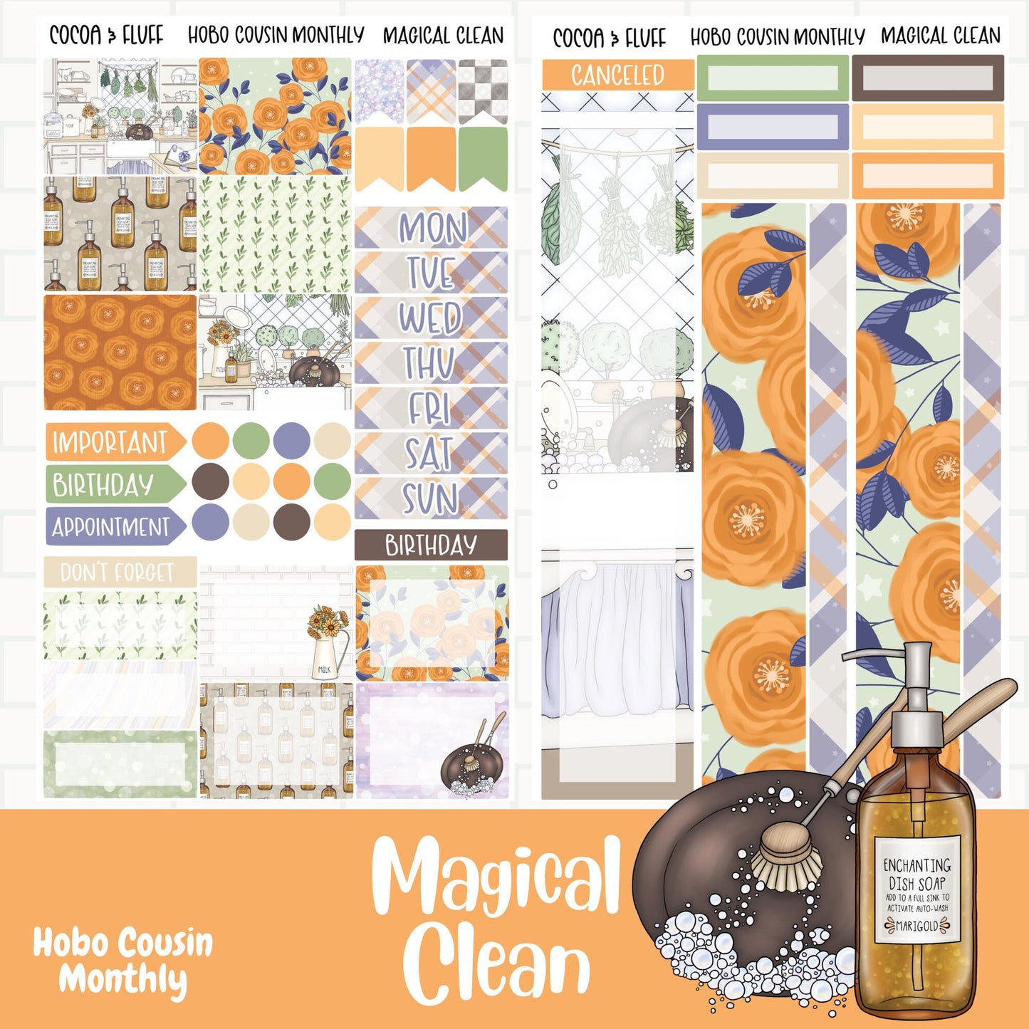 Magical Clean Hobo Cousin Weekly Sticker Kit