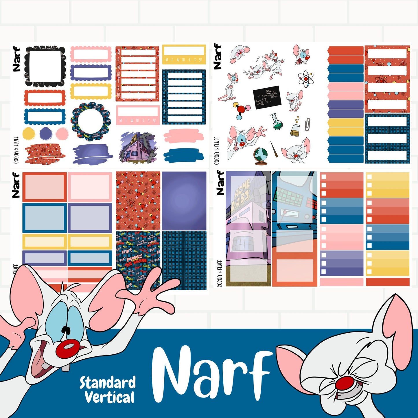 Narf Standard Vertical Weekly Sticker Kit