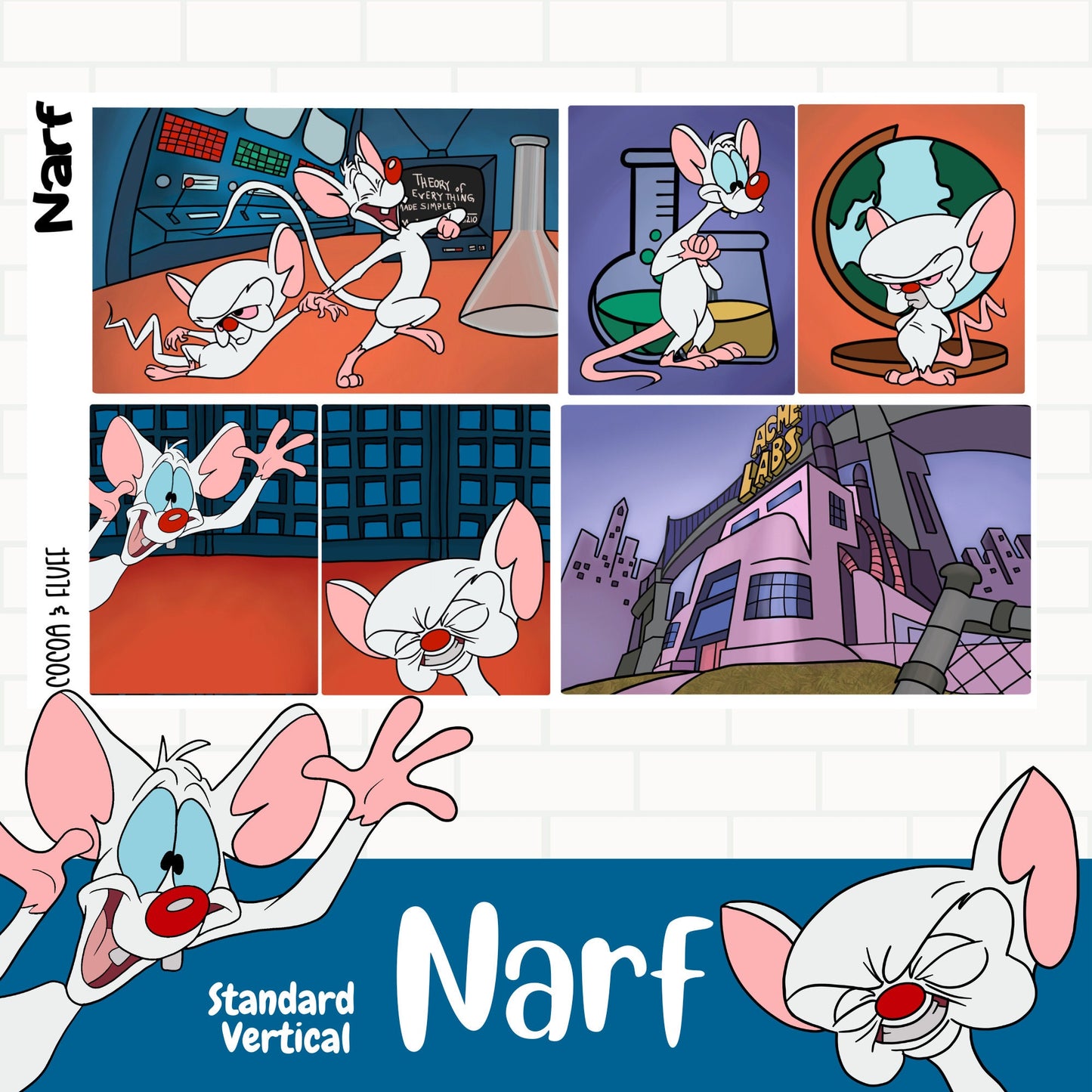 Narf Standard Vertical Weekly Sticker Kit