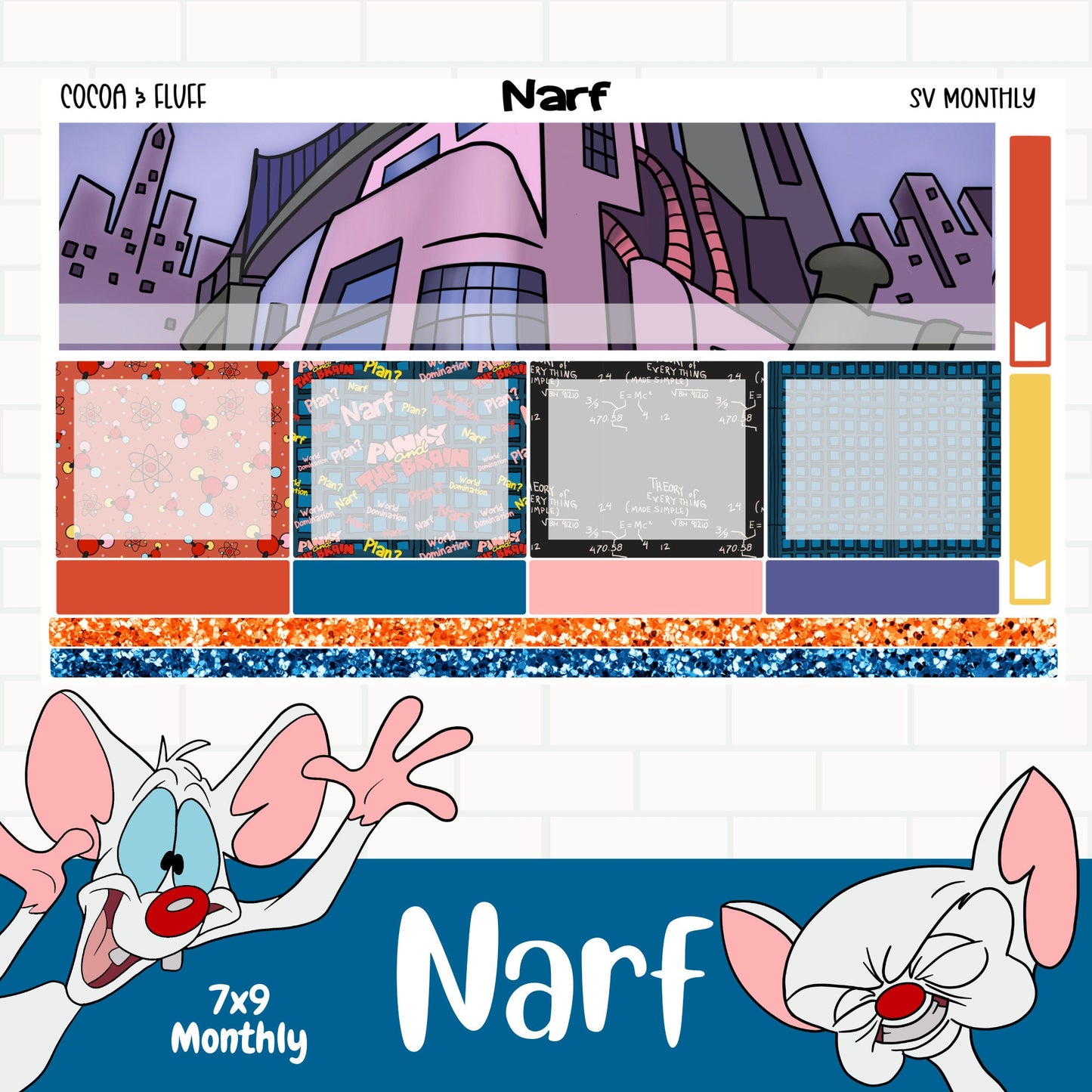 Narf Standard Vertical Monthly Sticker Kit