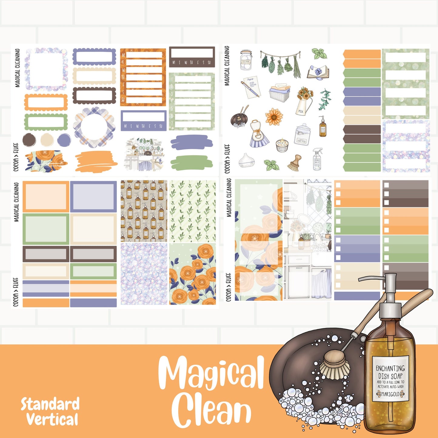 Magical Clean Deluxe Standard Vertical Weekly Sticker Kit