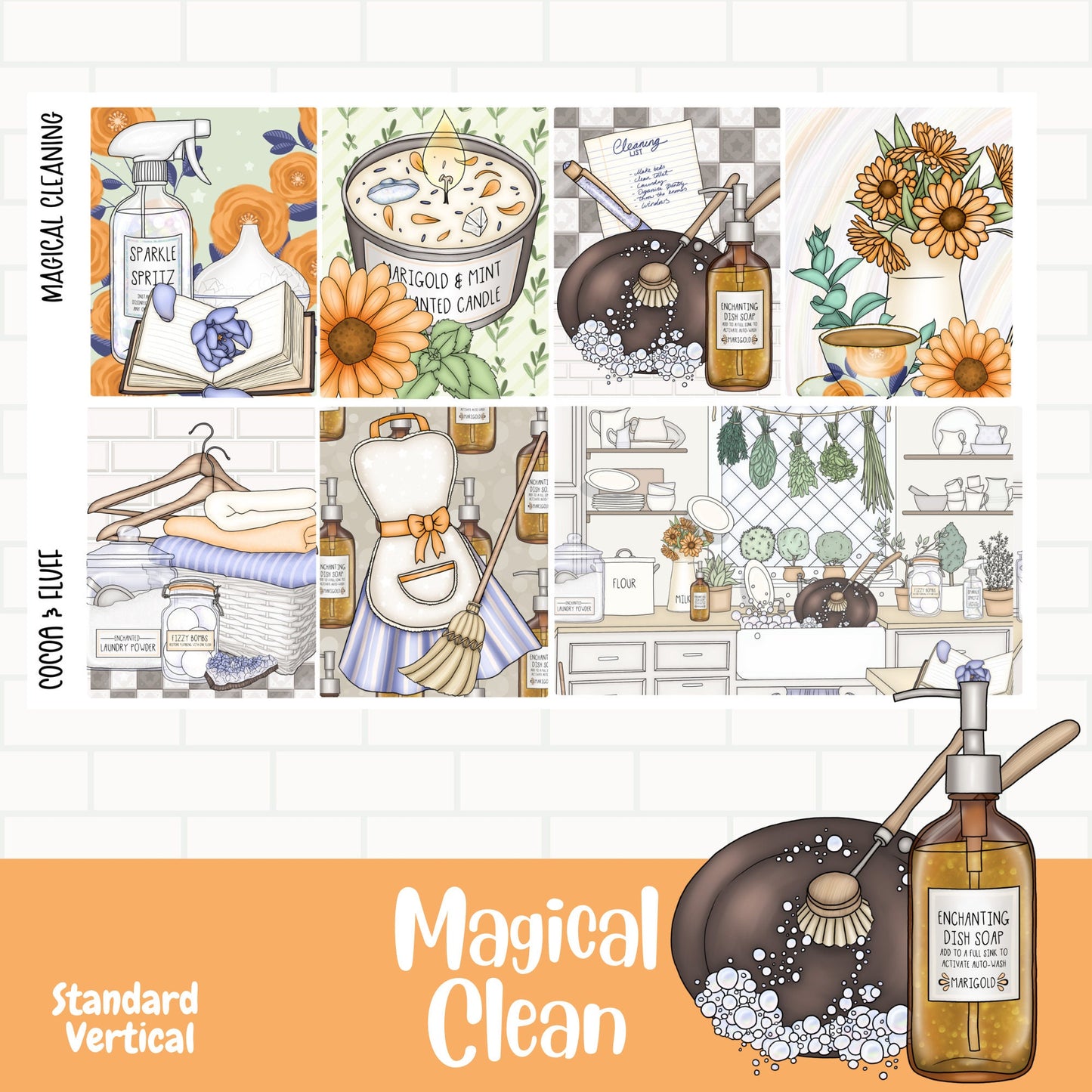 Magical Clean Deluxe Standard Vertical Weekly Sticker Kit