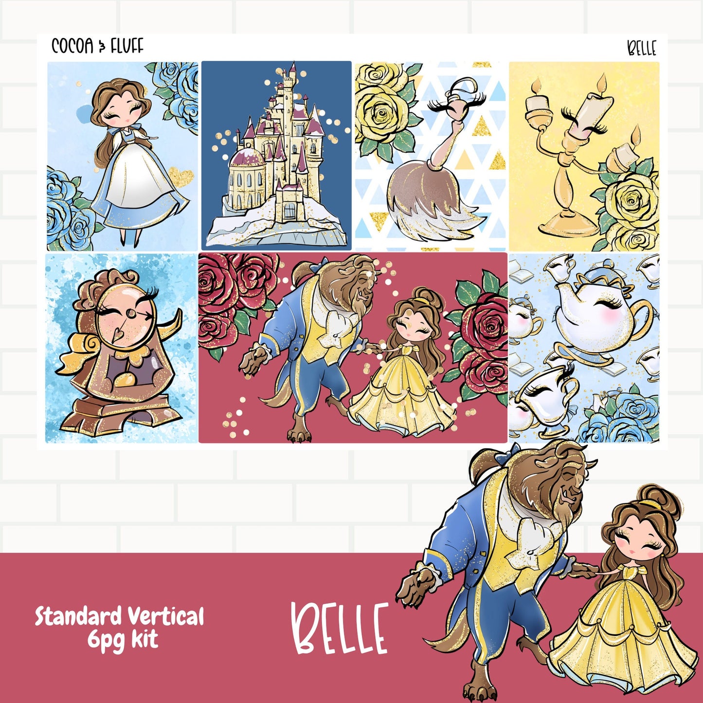 Belle Standard Vertical Weekly Sticker Kit