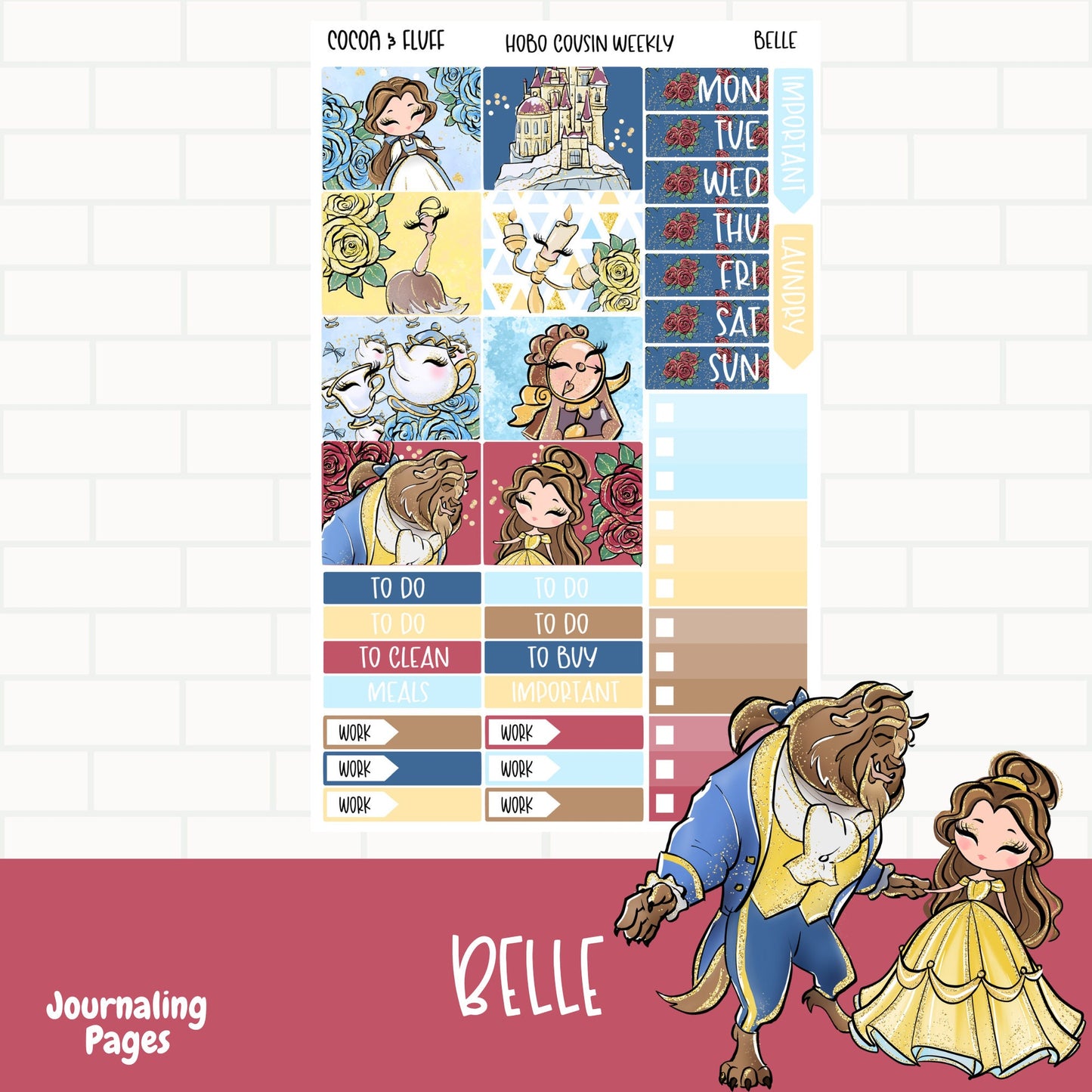 Belle Hobonichi Cousin Weekly Sticker Kit