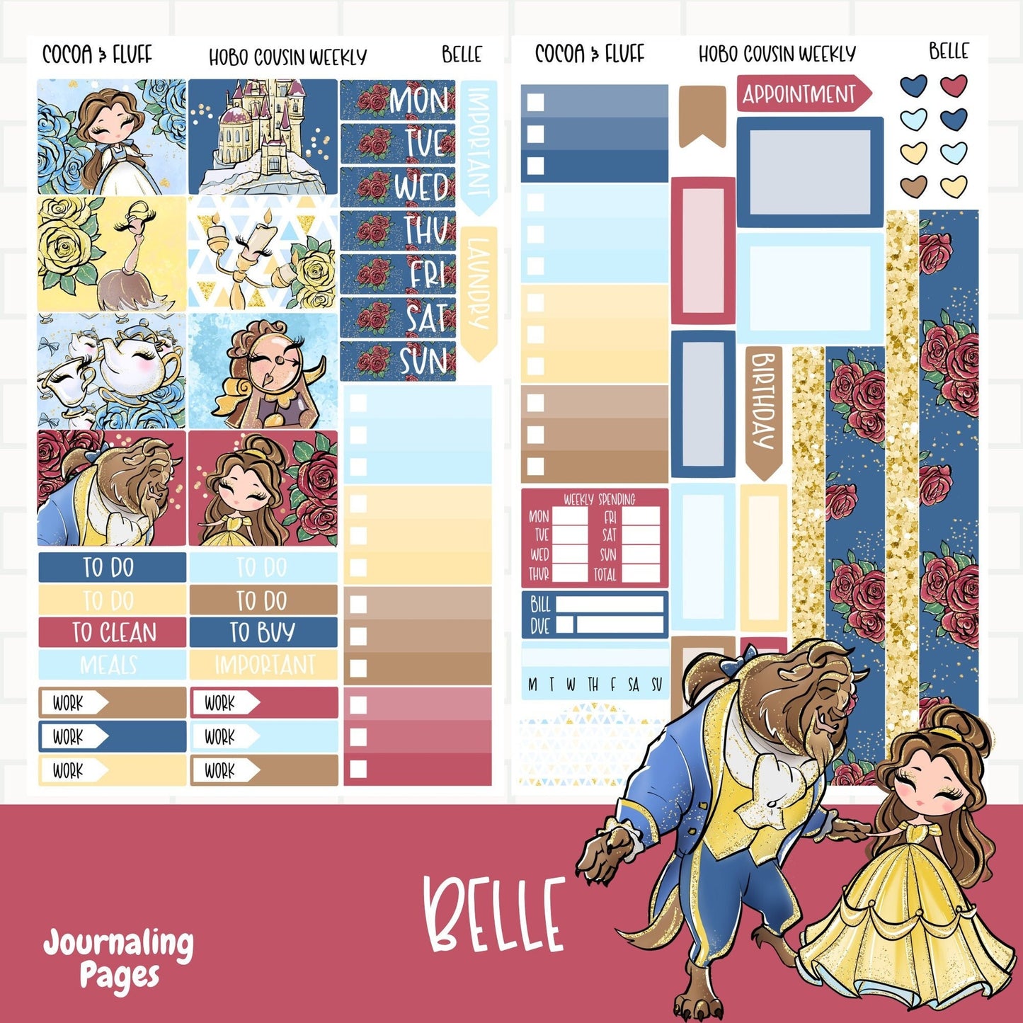 Belle Hobonichi Cousin Weekly Sticker Kit