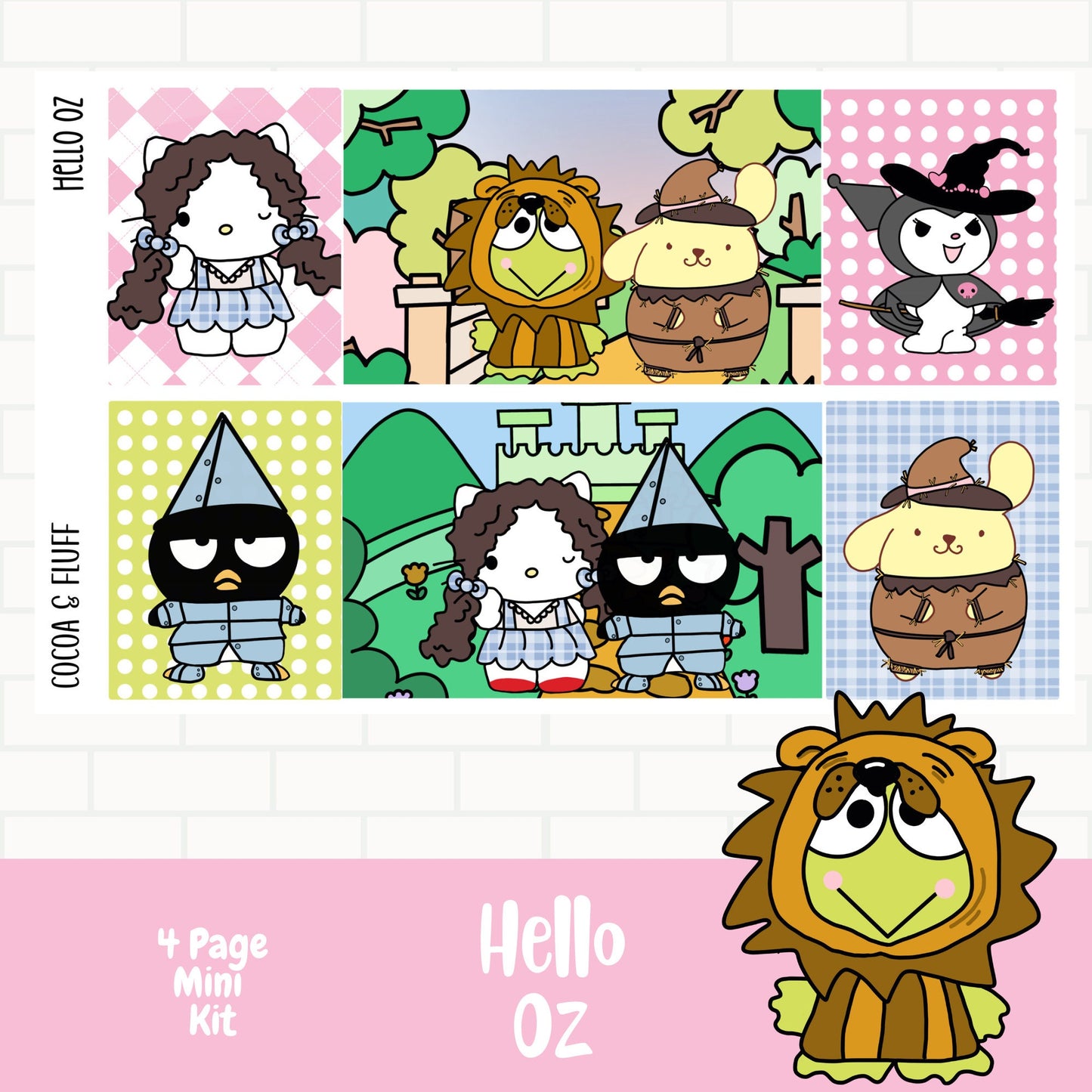Hello Oz Standard Vertical Weekly Sticker kit