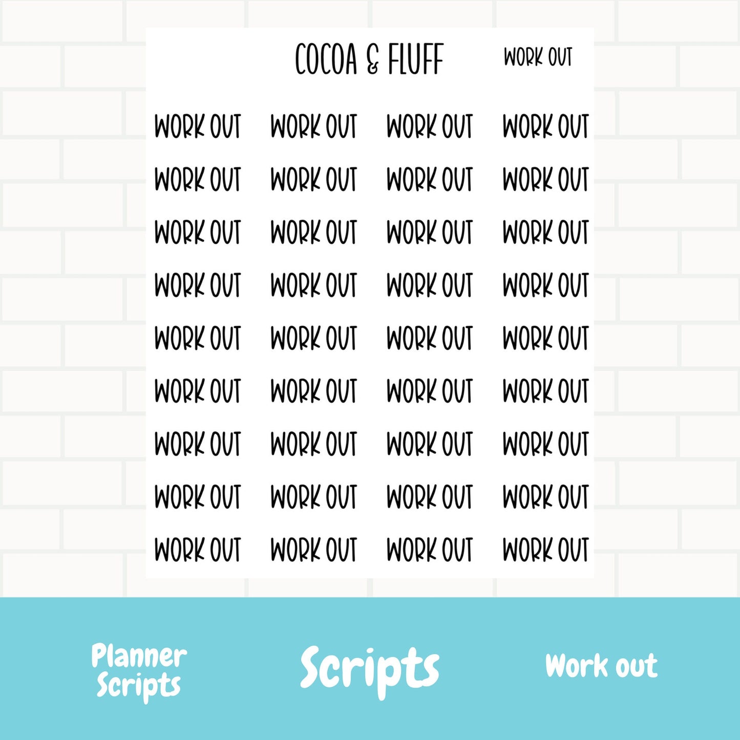 Workout Script Stickers