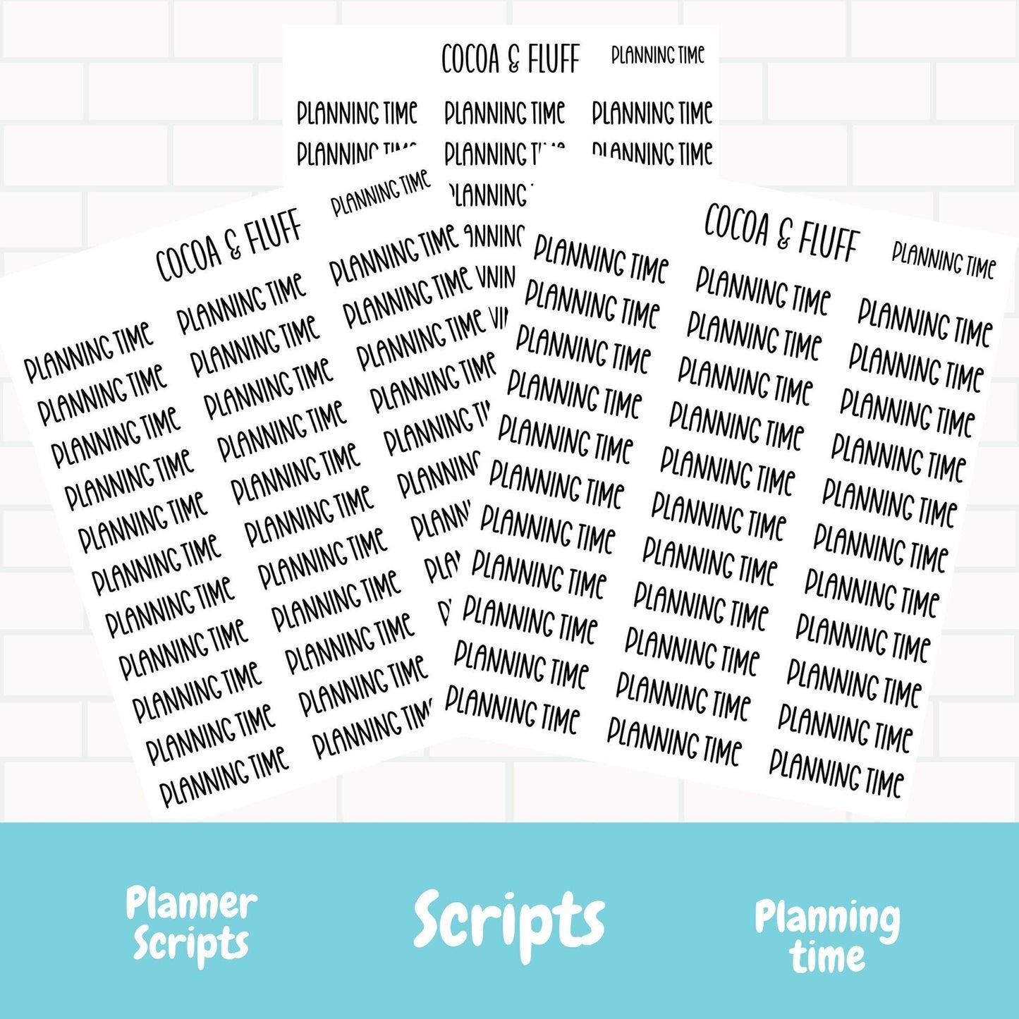 Planning Time Script Stickers