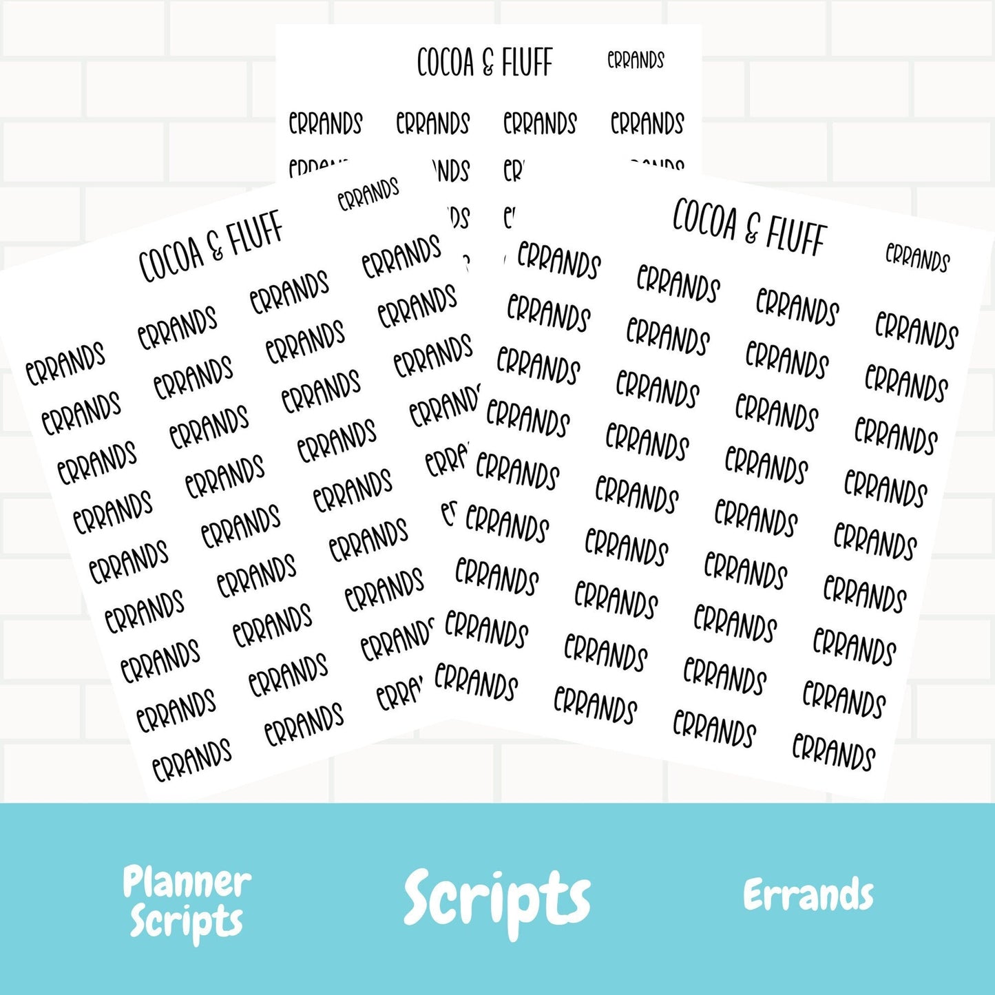 Errands Script Stickers