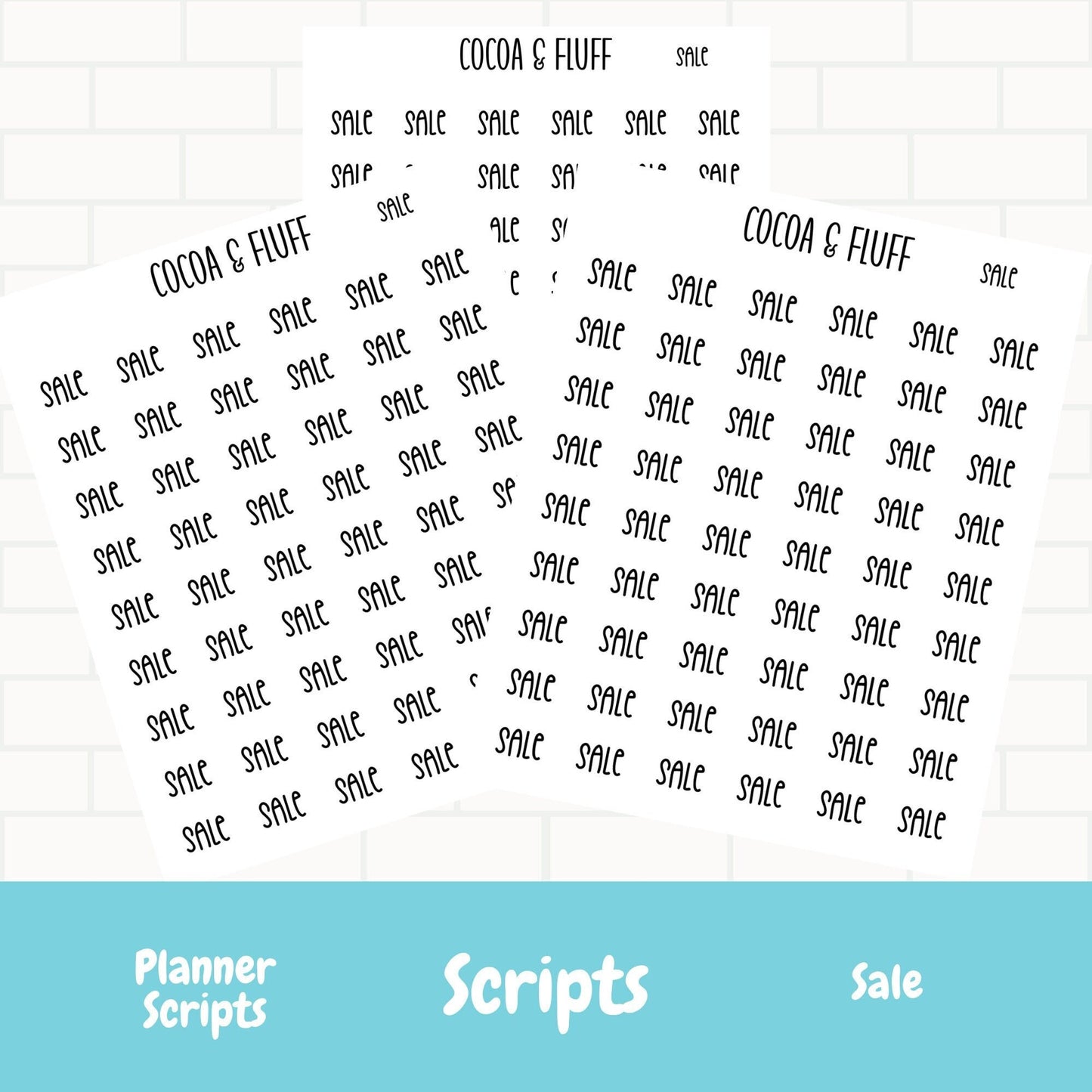 Sale Script Stickers