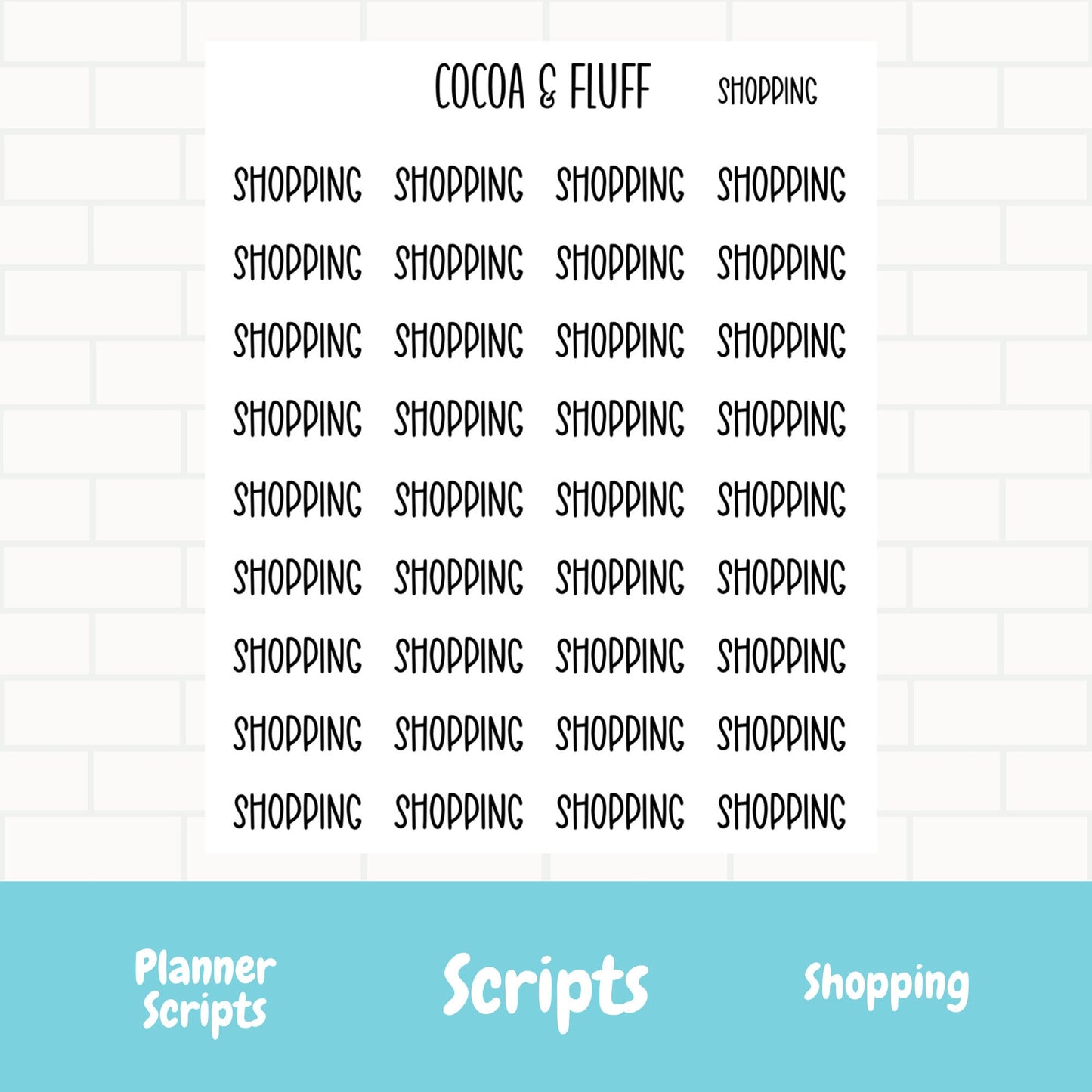 Shopping Script Stickers