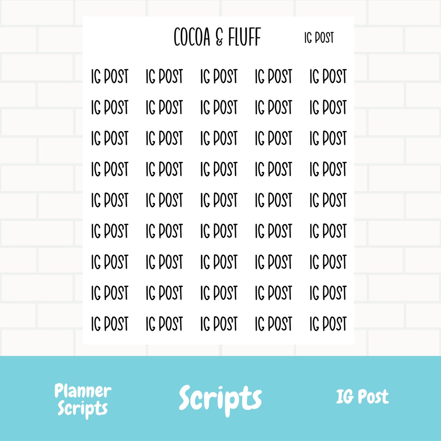 IG Post Script Stickers