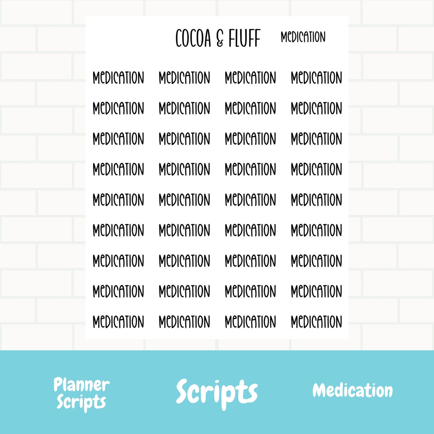 Medication Script Stickers