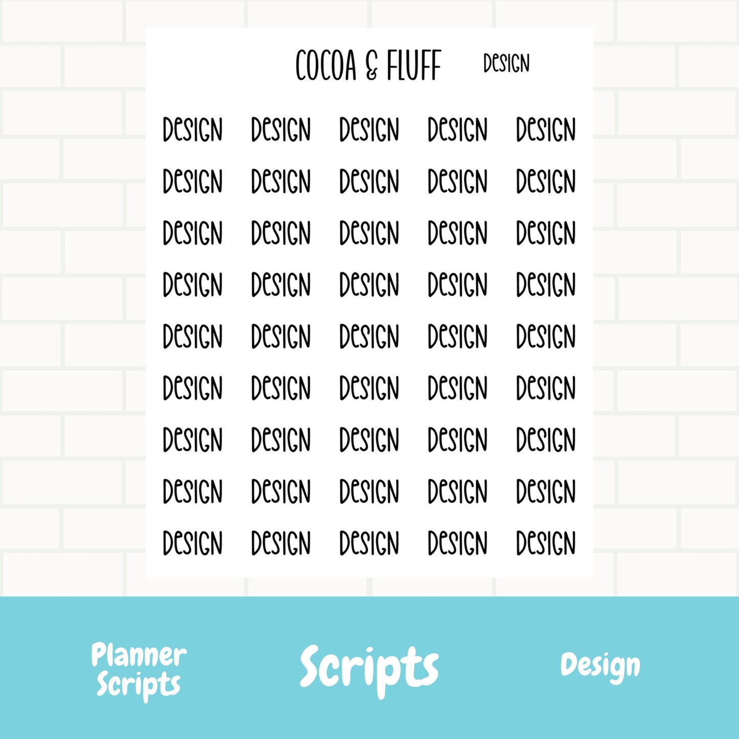 Design Script Stickers