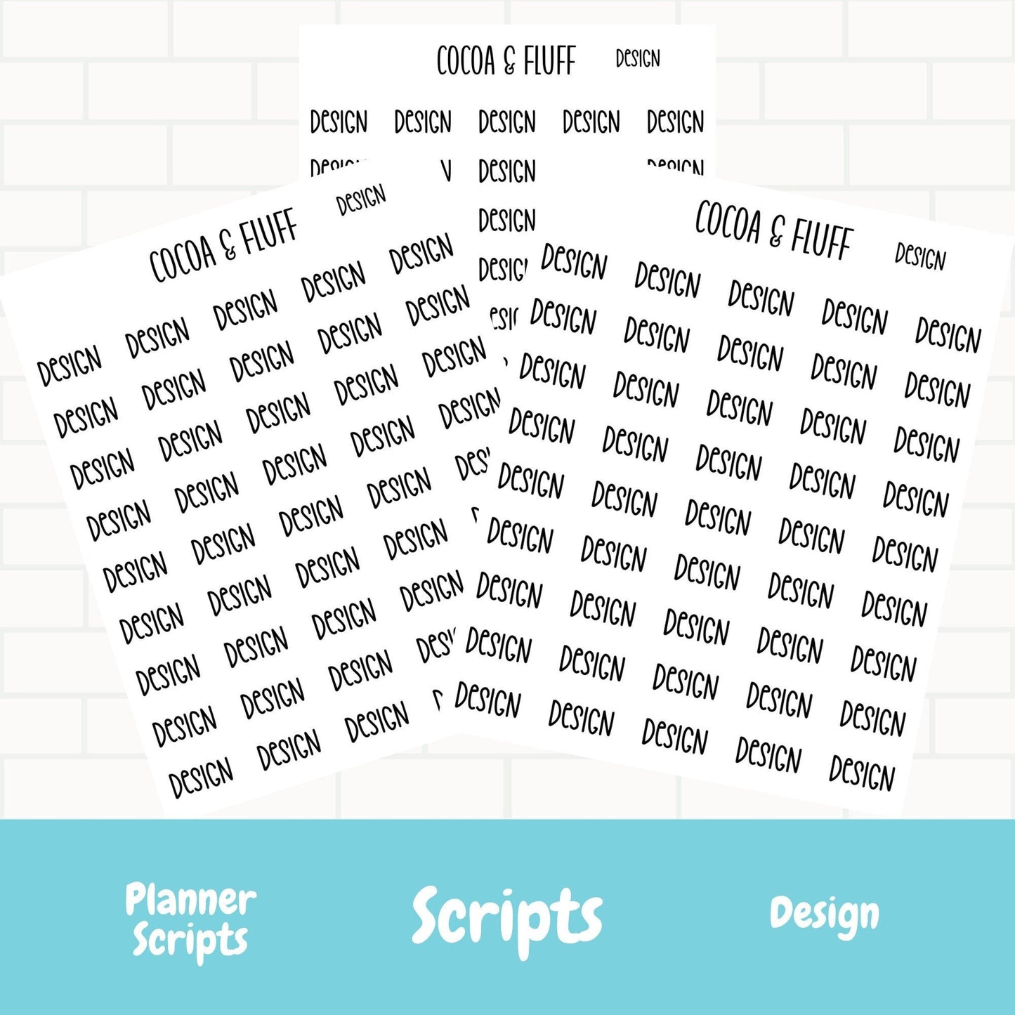 Design Script Stickers