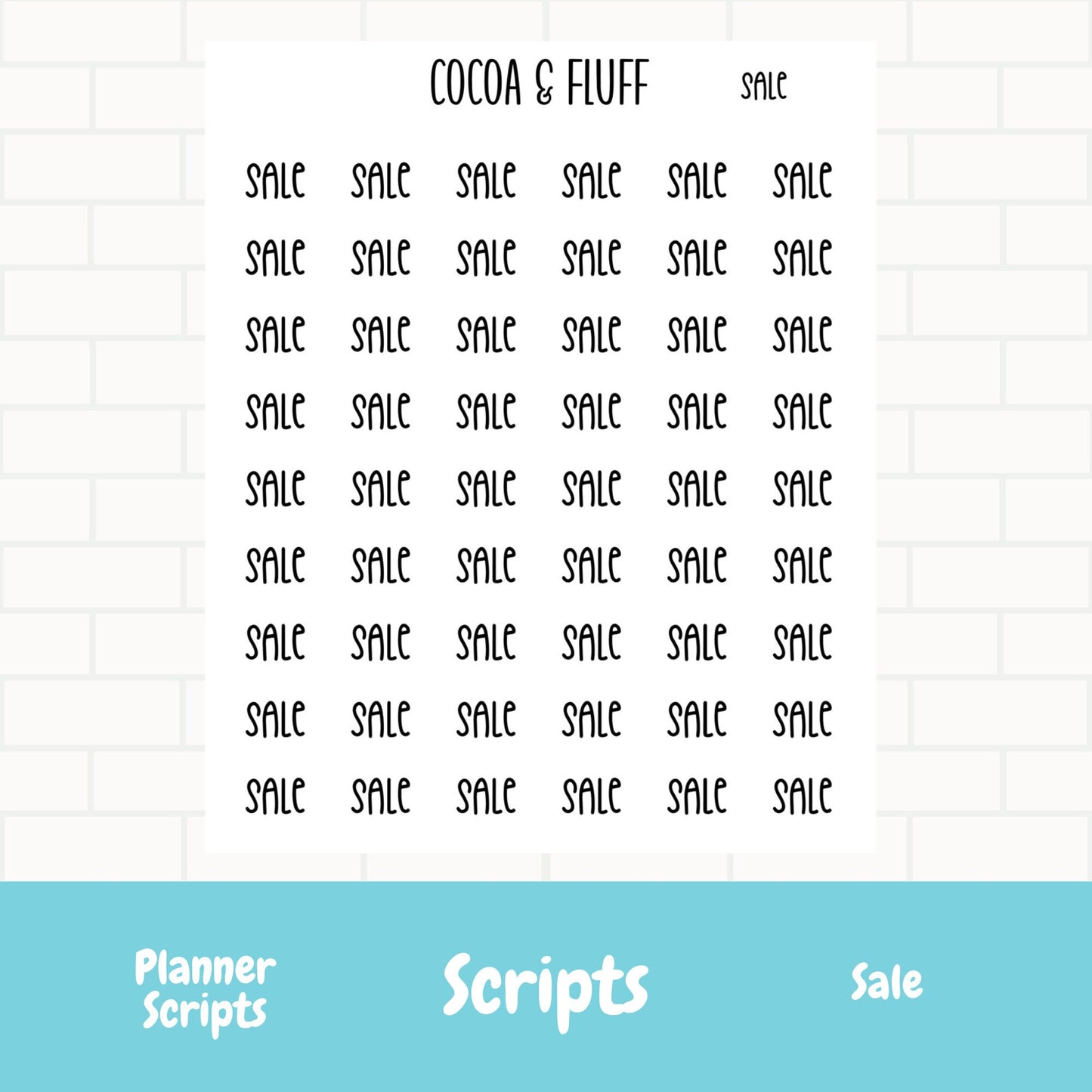 Sale Script Stickers