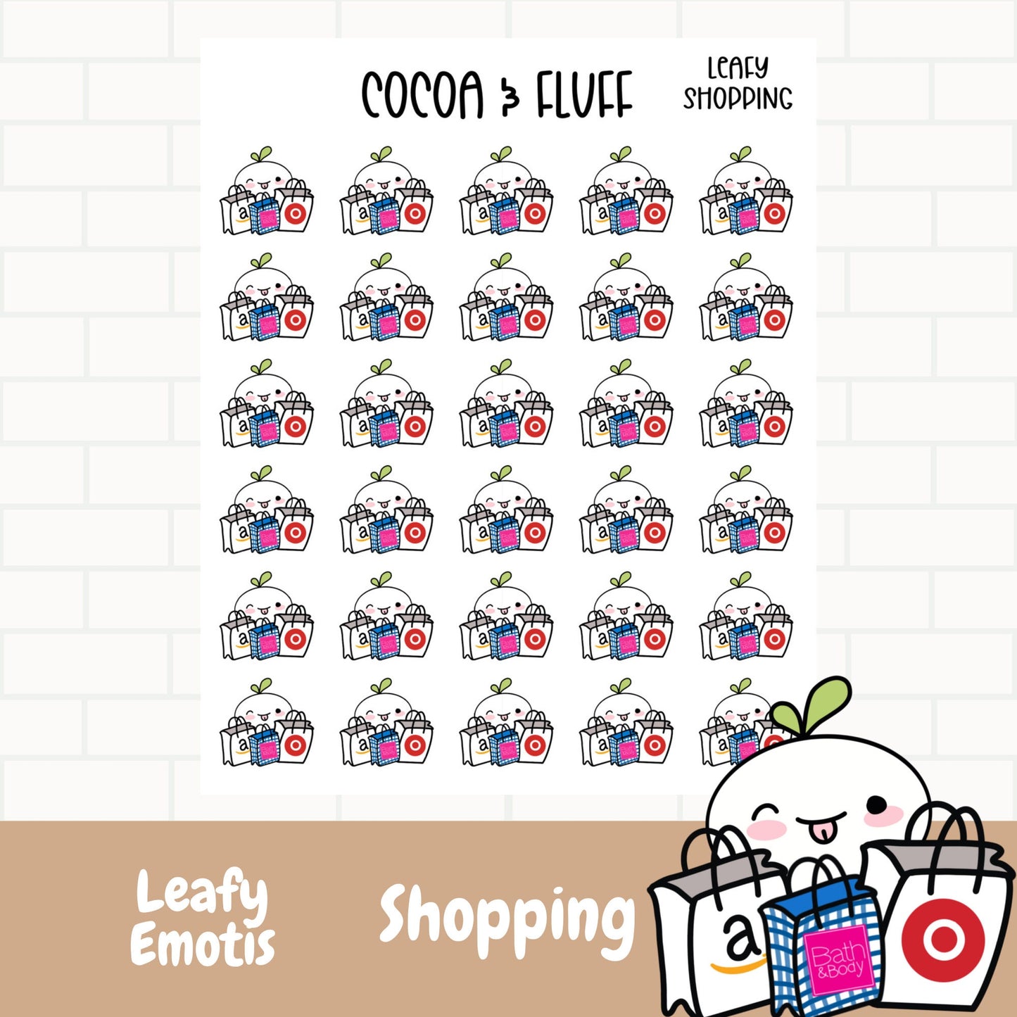Shopping Leafy Planner Icons