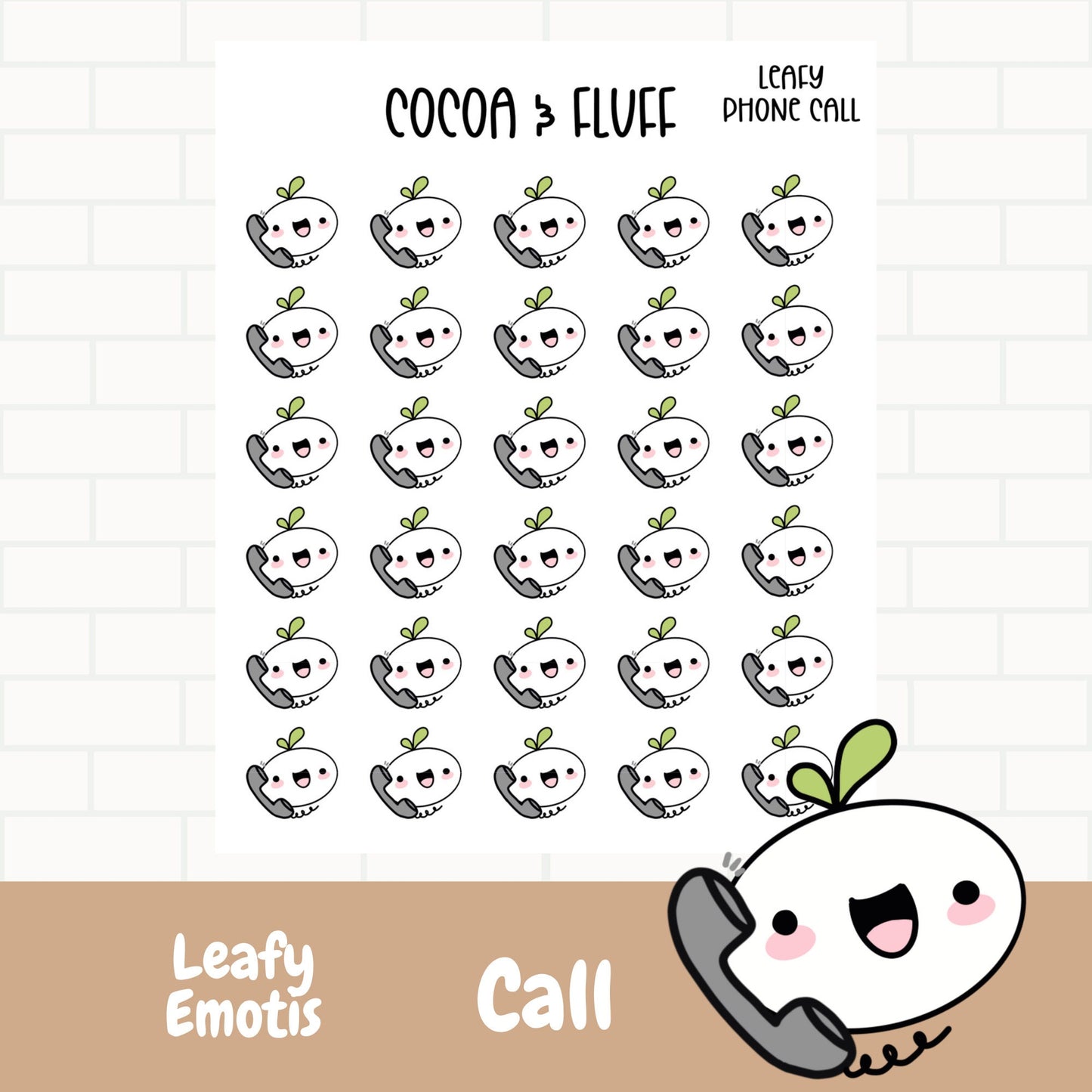 Phone Call Leafy Planner Icons