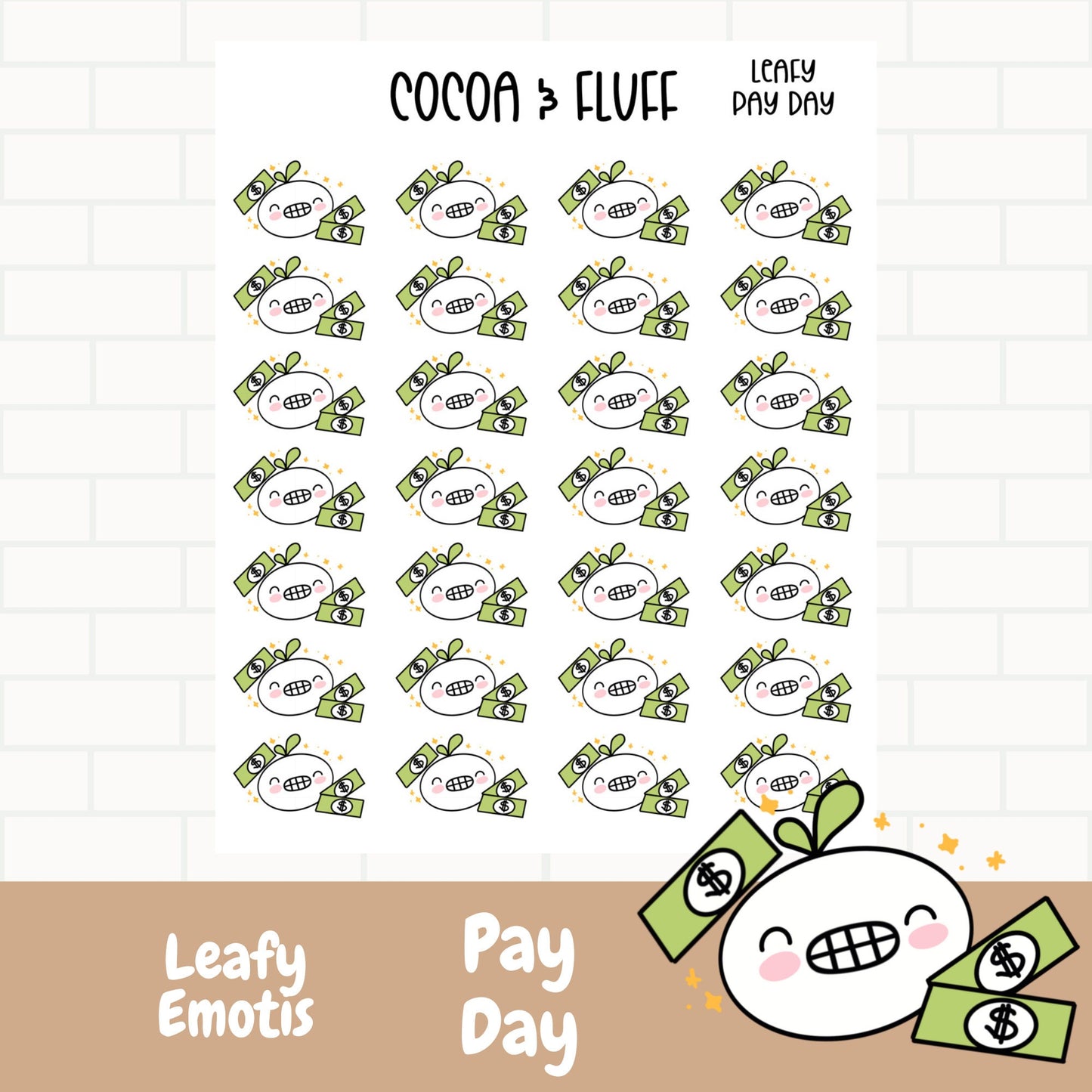 Pay Day Leafy Planner Icons