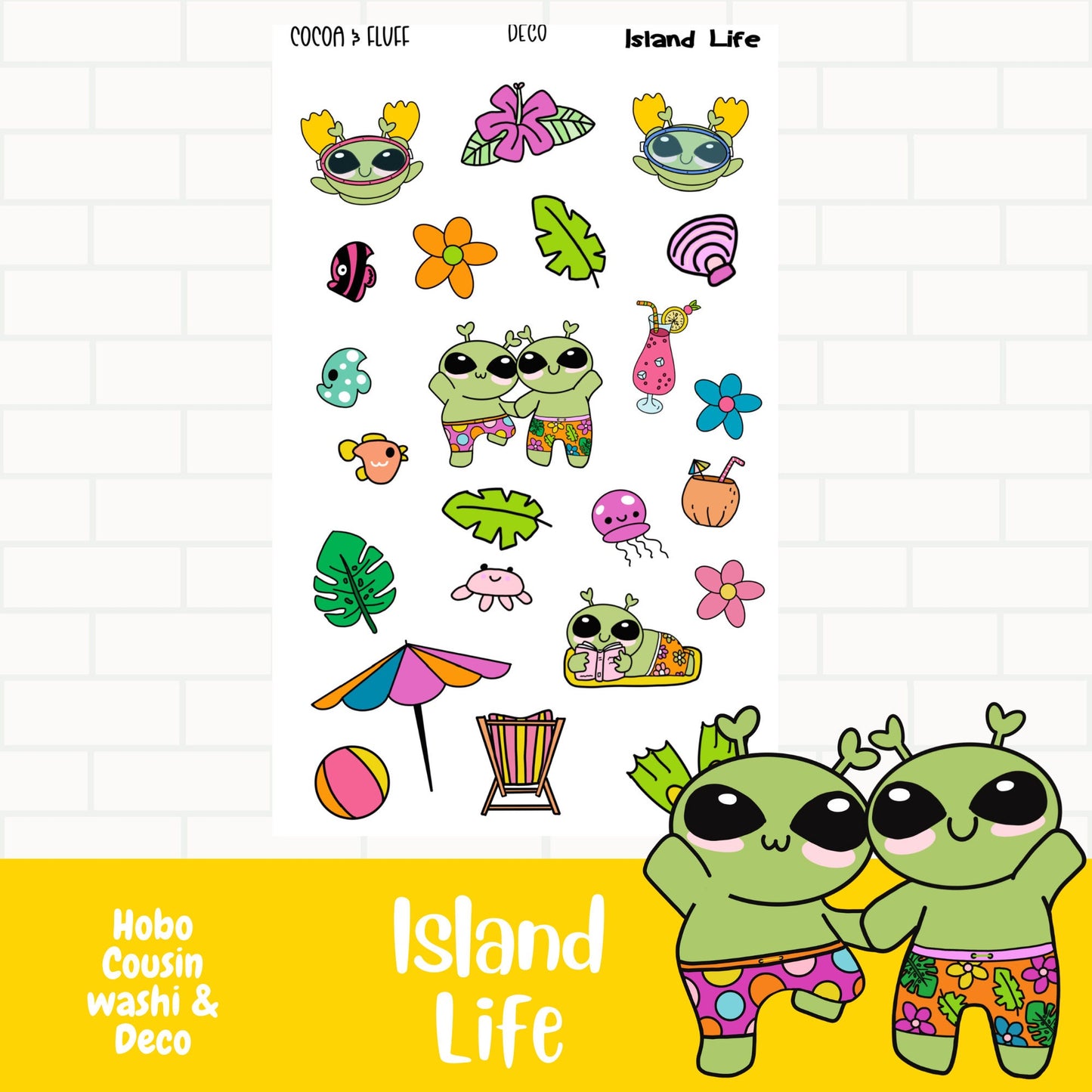 Island Life Hobo Cousin Weekly Sticker Kit