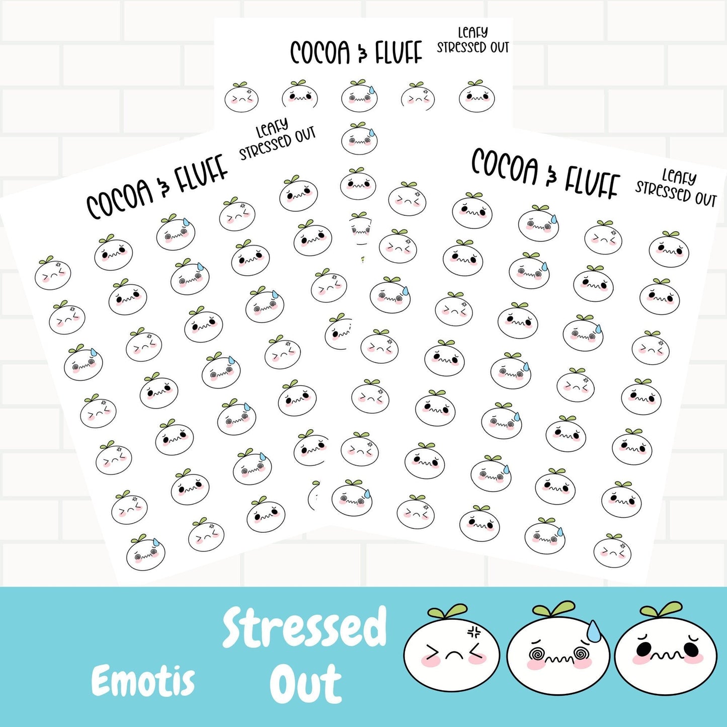Stressed Out Leafy Planner Icons