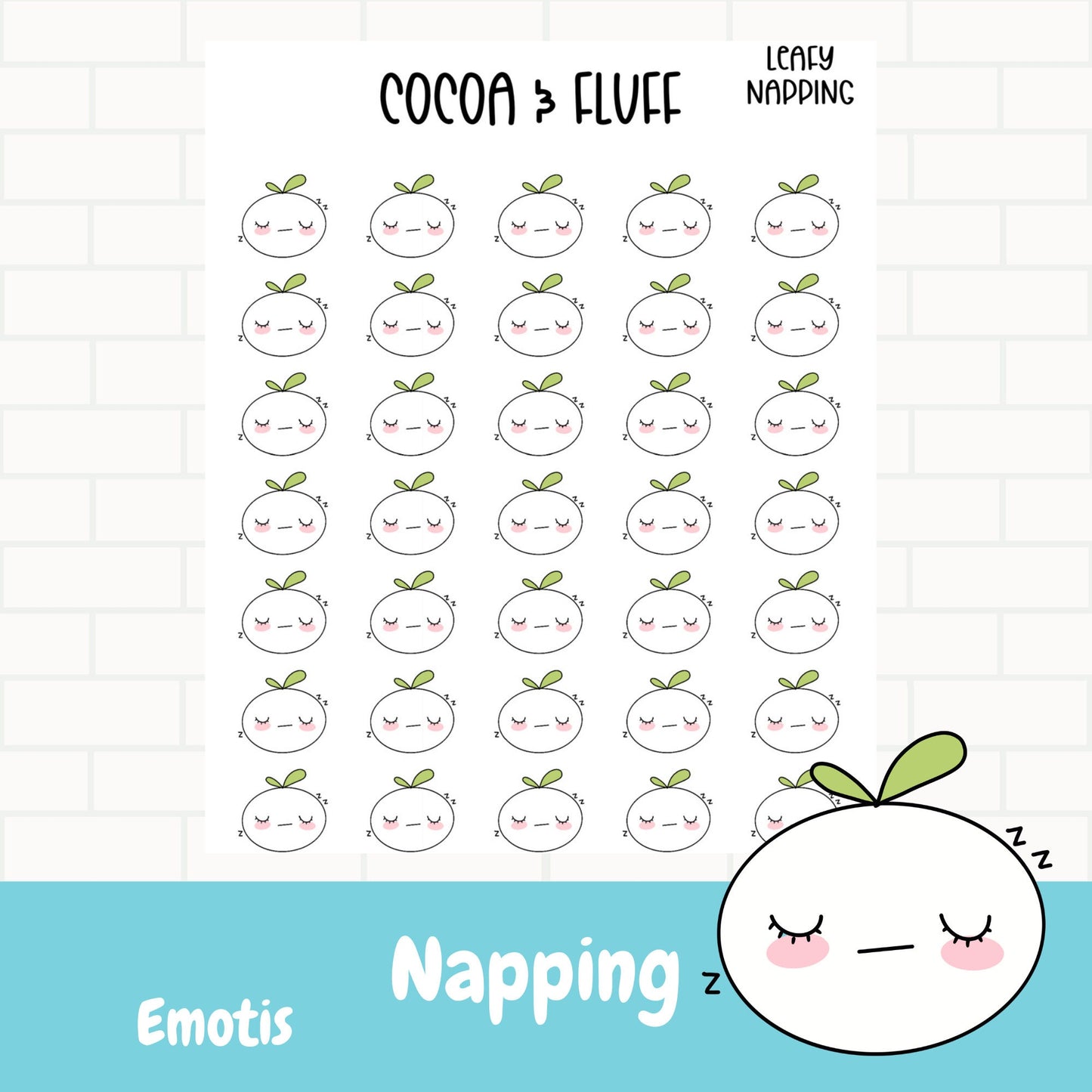 Napping Leafy Planner Icons
