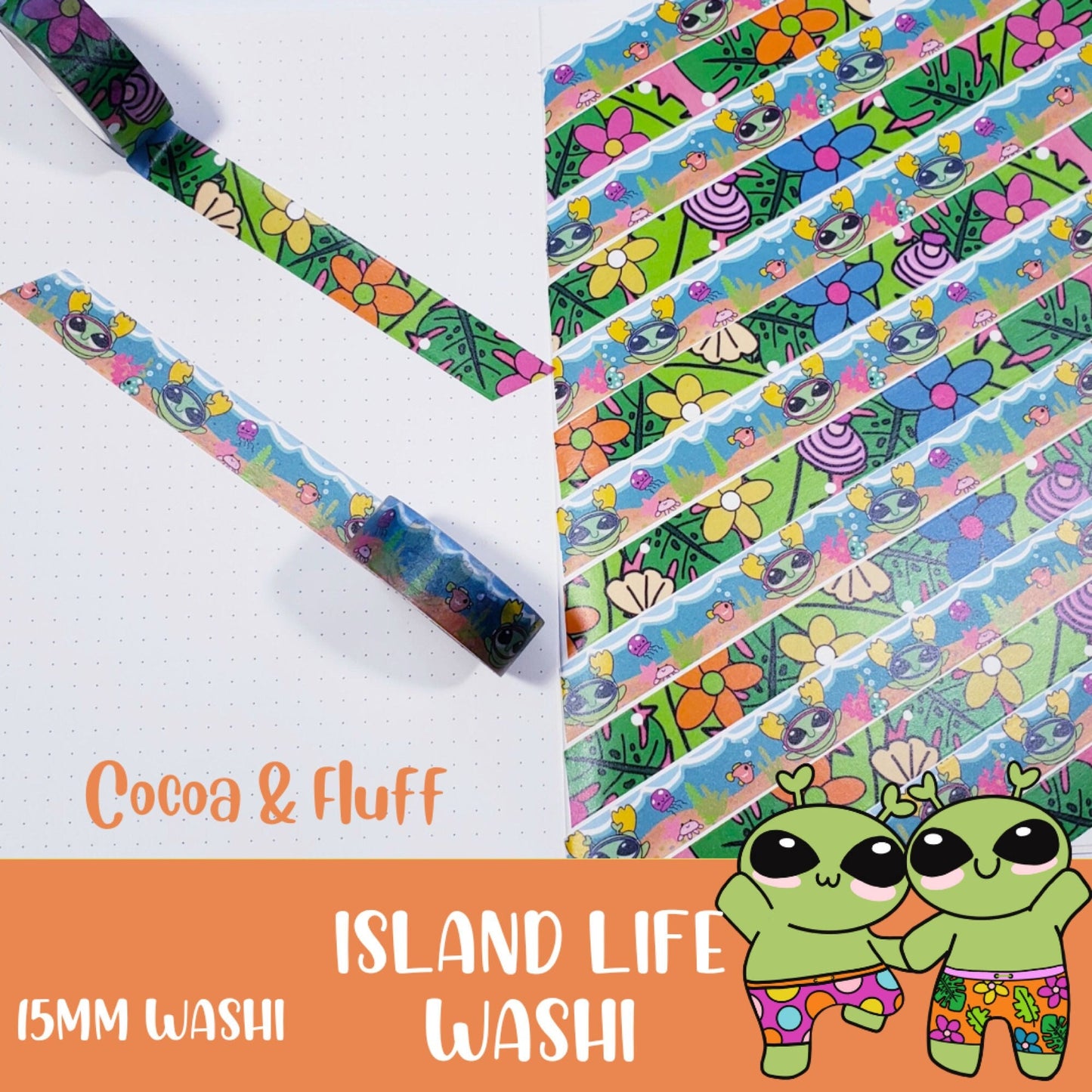 Island Life Pattern Washi Tape