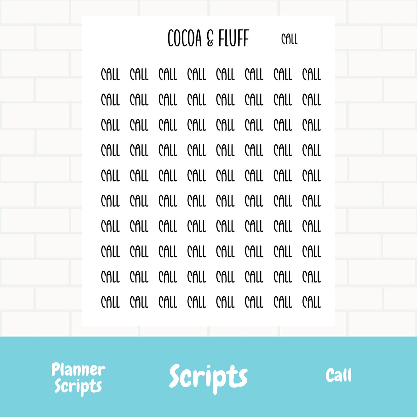 Call Script Stickers