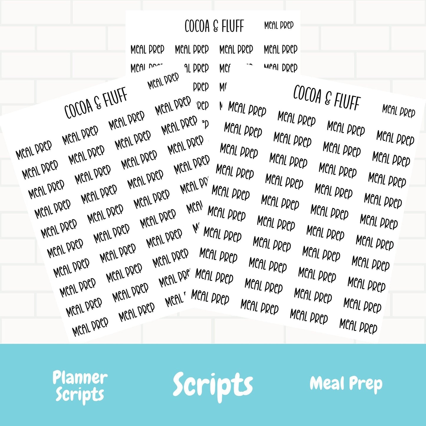 Meal Prep Script Stickers