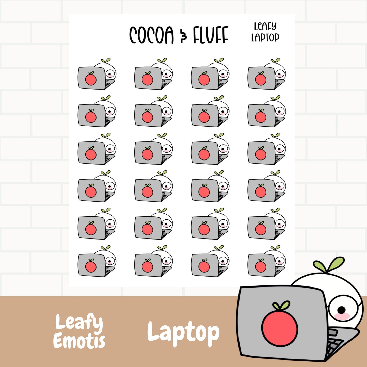 Laptop Leafy Planner Icons