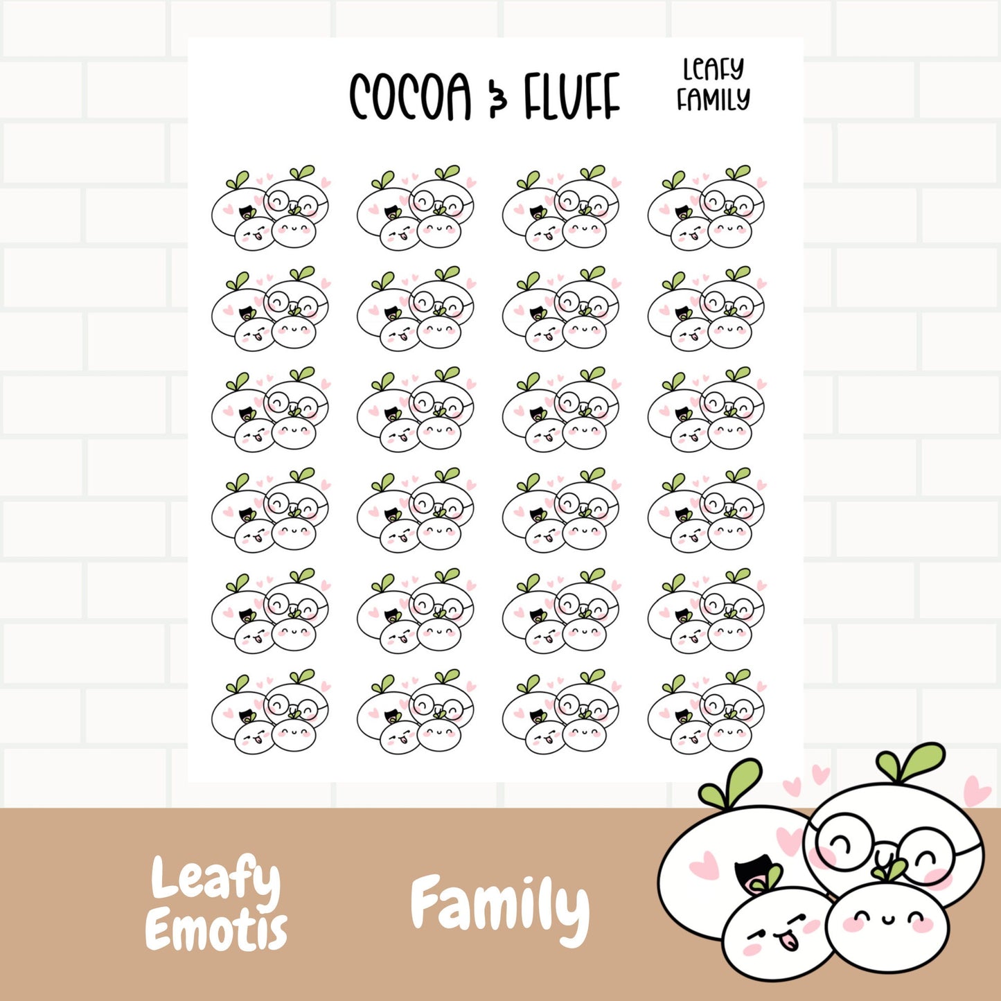 Family Time Leafy Planner Icons