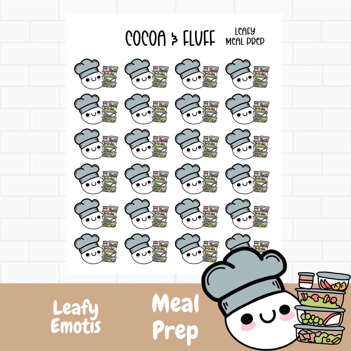 Meal Prep Leafy Planner Icons