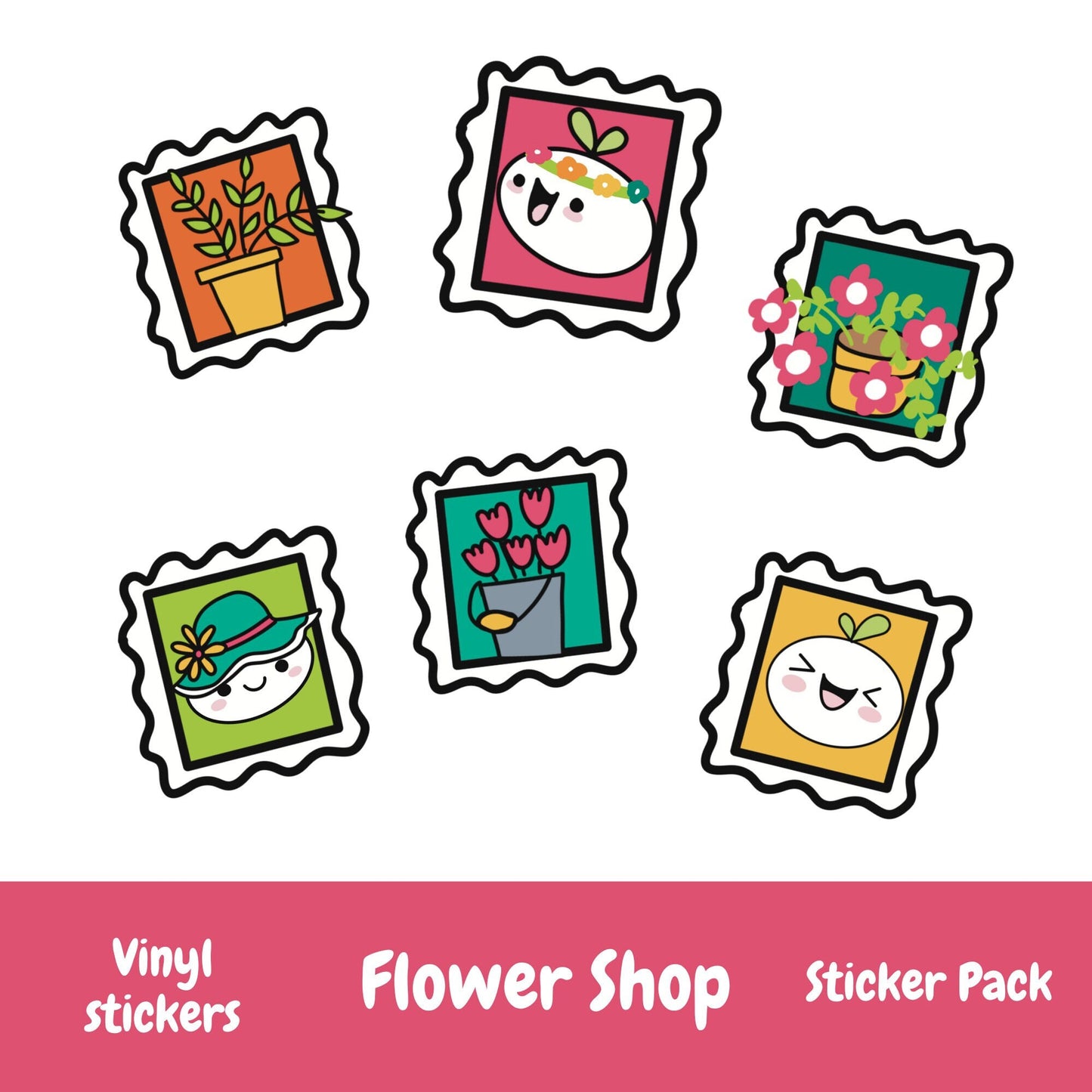 Flower Shop Vinyl Stickers