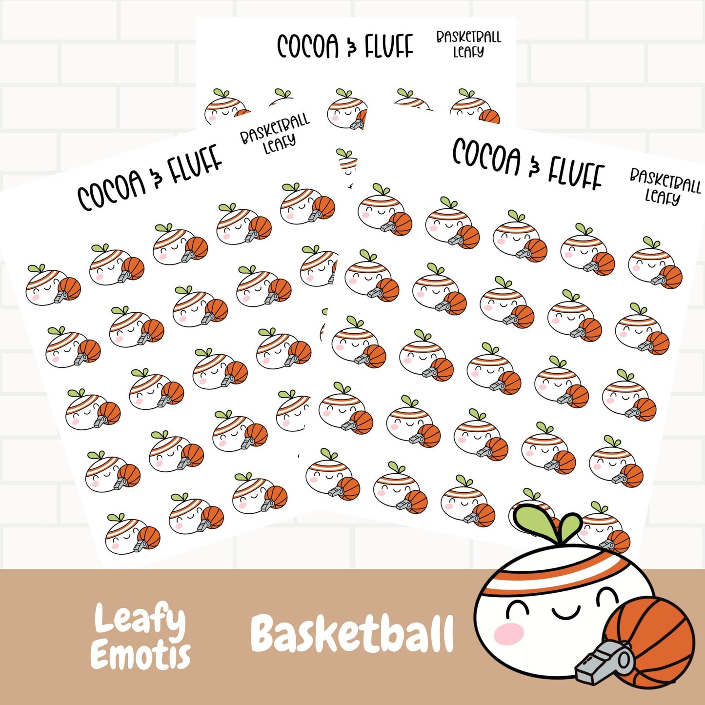 Basketball Leafy Planner Icons