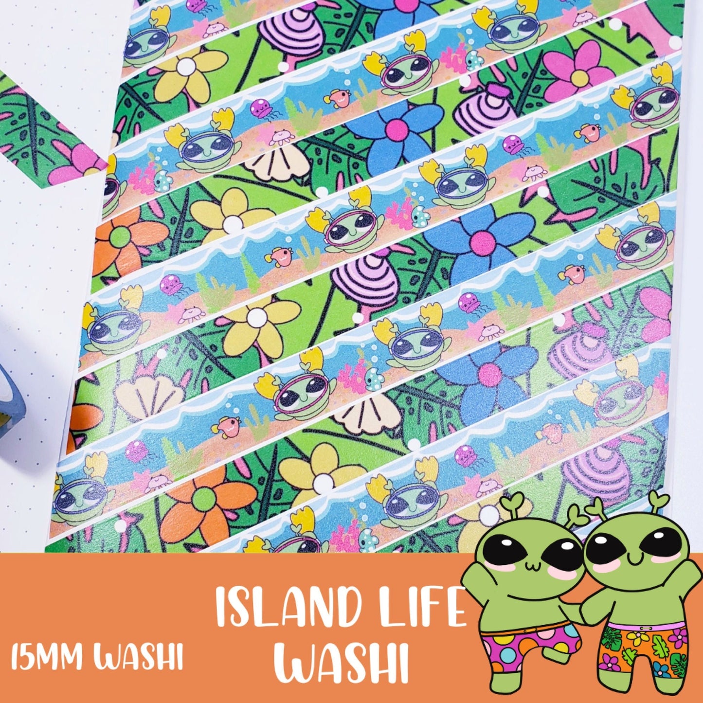 Island Life Pattern Washi Tape