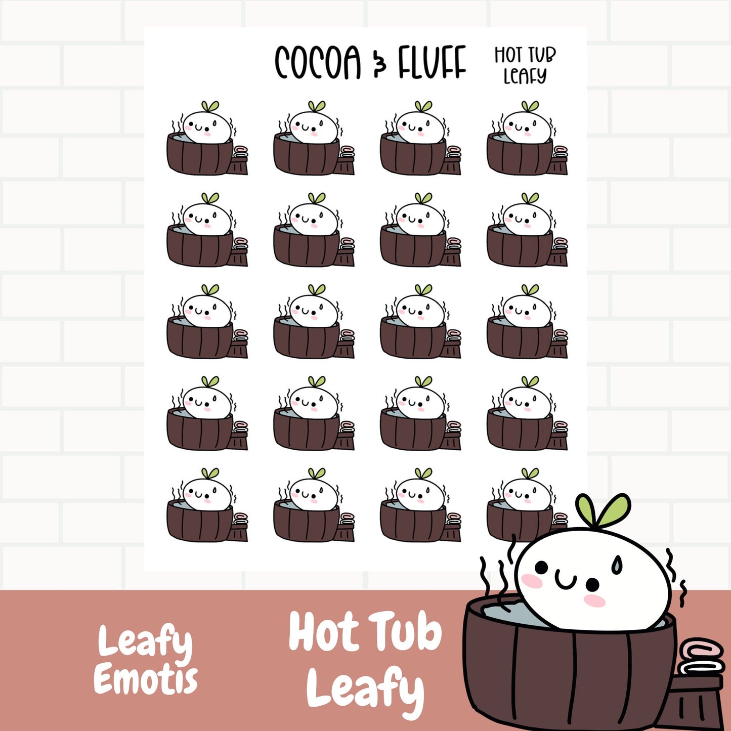 Hot Tub Leafy Planner Icons