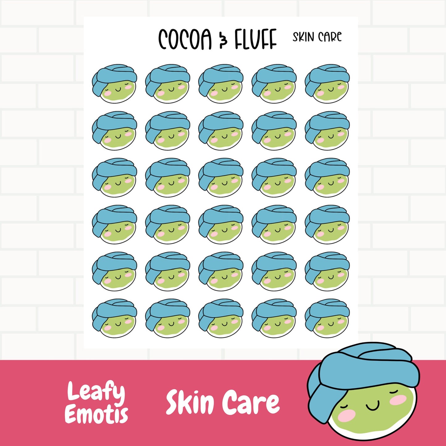 Skin Care Leafy Planner Icons
