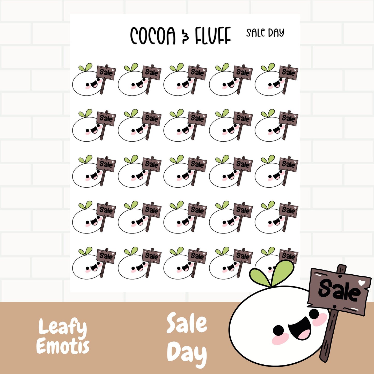 Sale Day Leafy Planner Icons