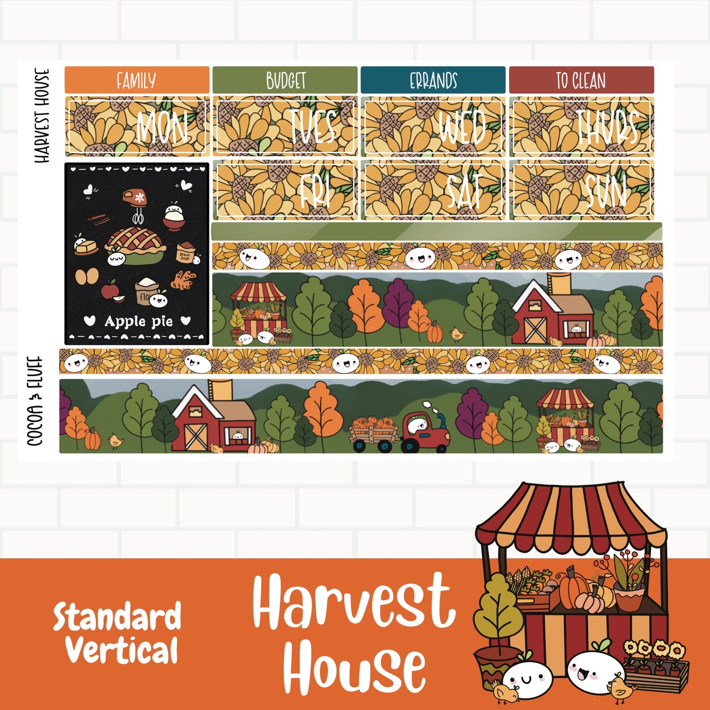 Harvest House Standard Vertical Weekly Sticker Kit