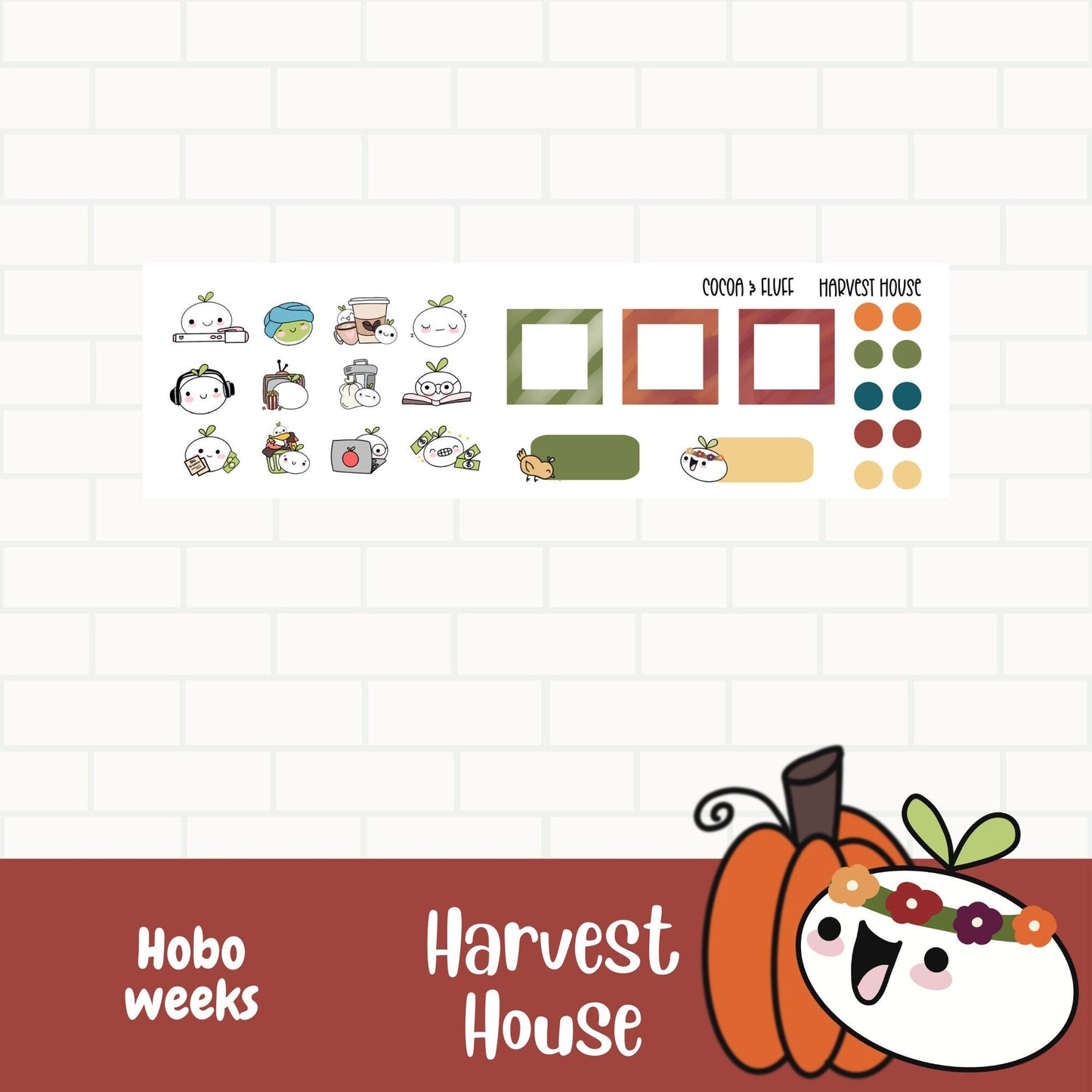 Harvest House Hobonichi Weeks Weekly Sticker Kit
