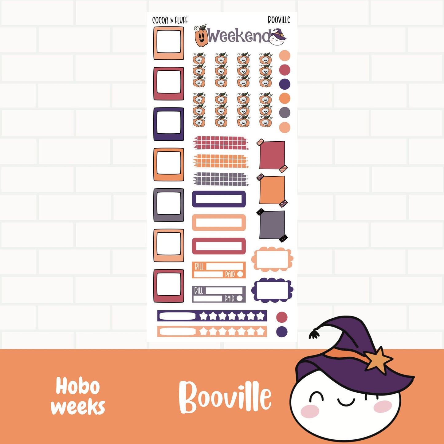 Booville Hobonichi Weeks Weekly Planner Stickers