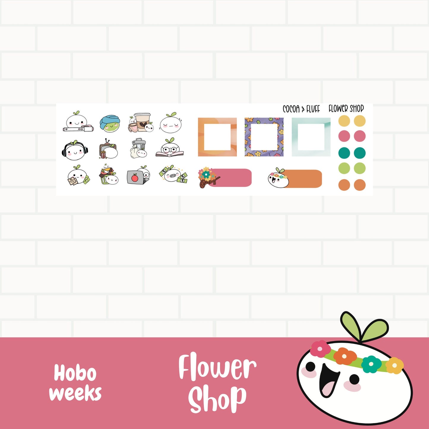 Flower Shop Hobonichi Weeks Weekly Sticker Kit